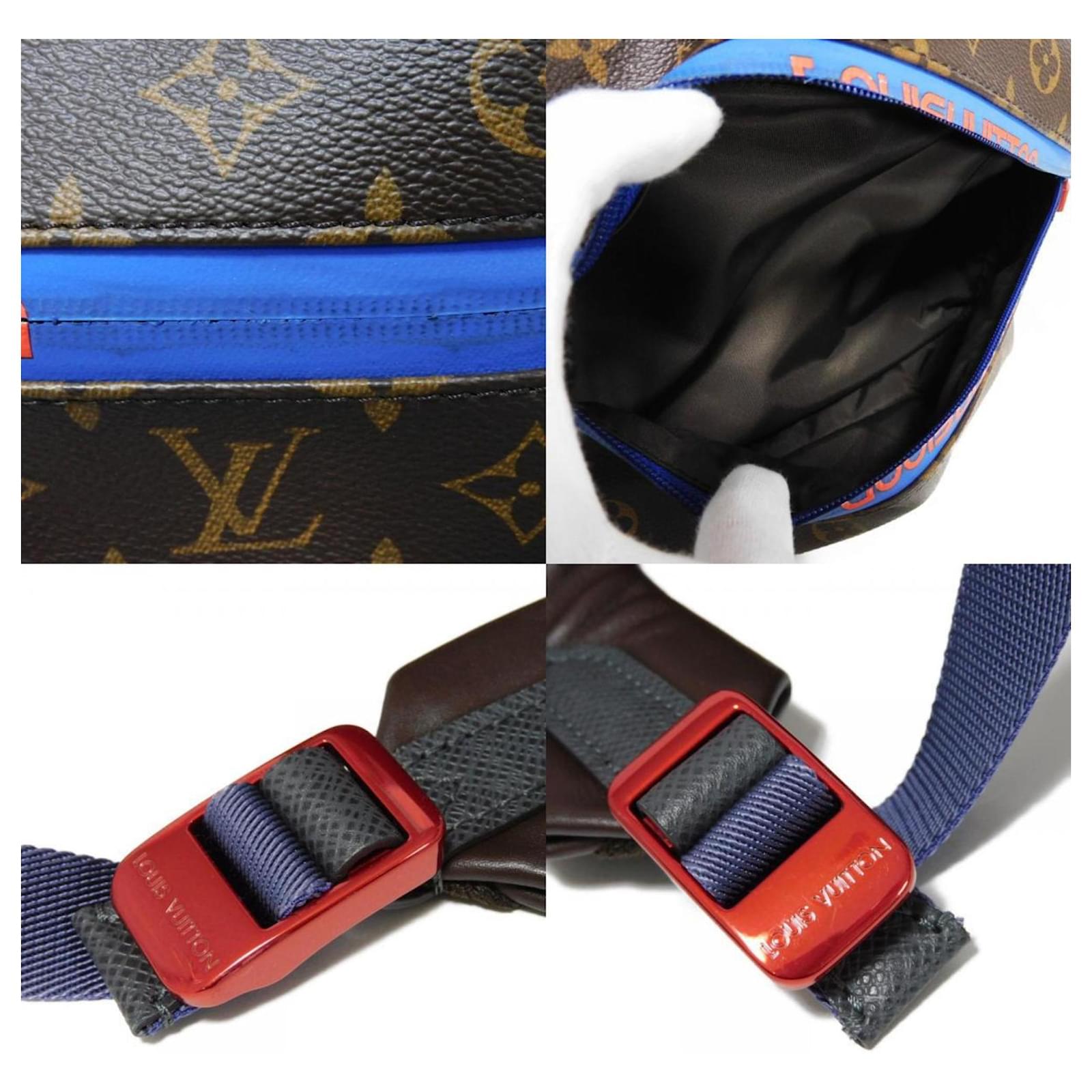 Louis Vuitton Apollo Backpack Brown Blue Monogram Leather Patent leather ref.2209075