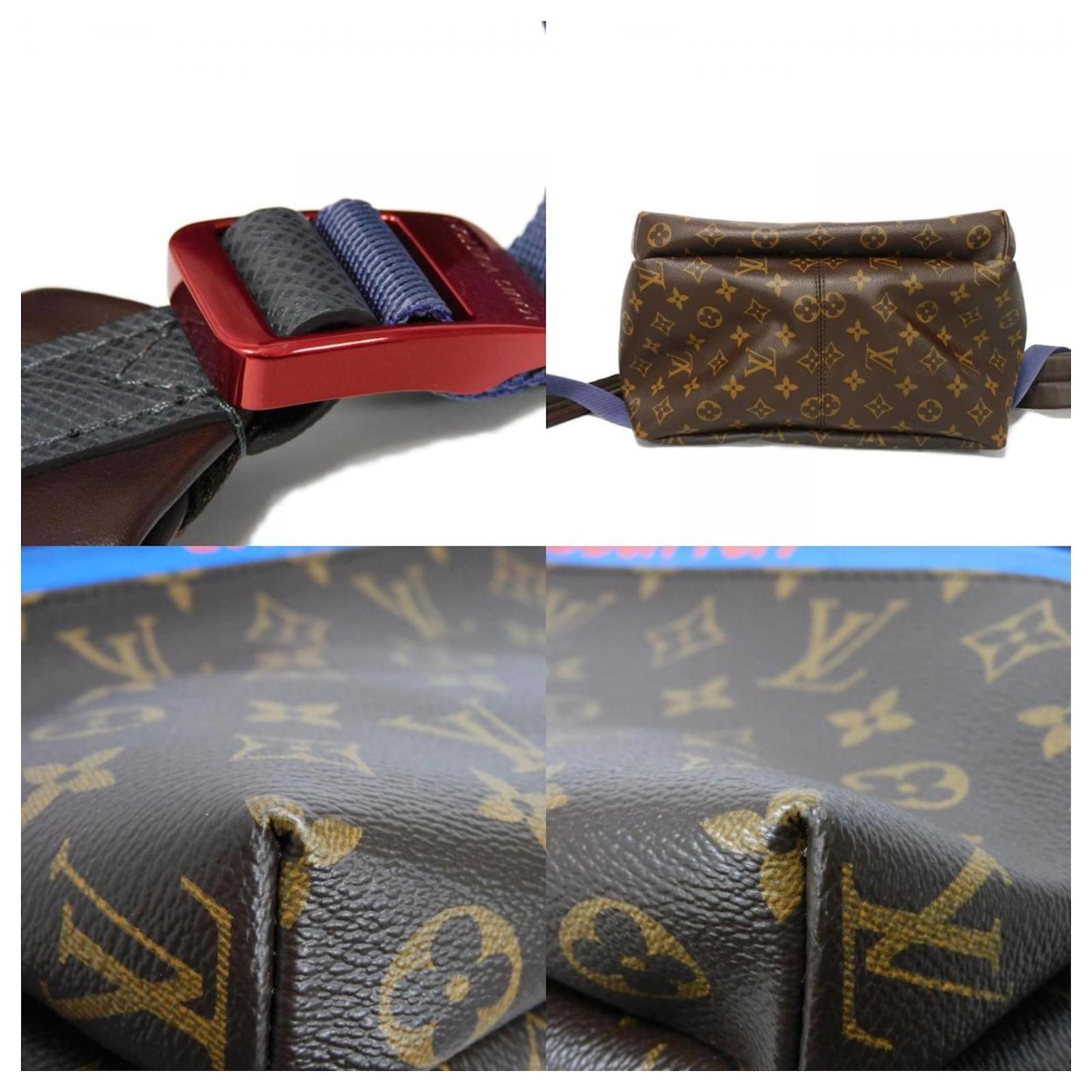 Louis Vuitton Apollo Backpack Brown Blue Monogram Leather Patent leather ref.2209075