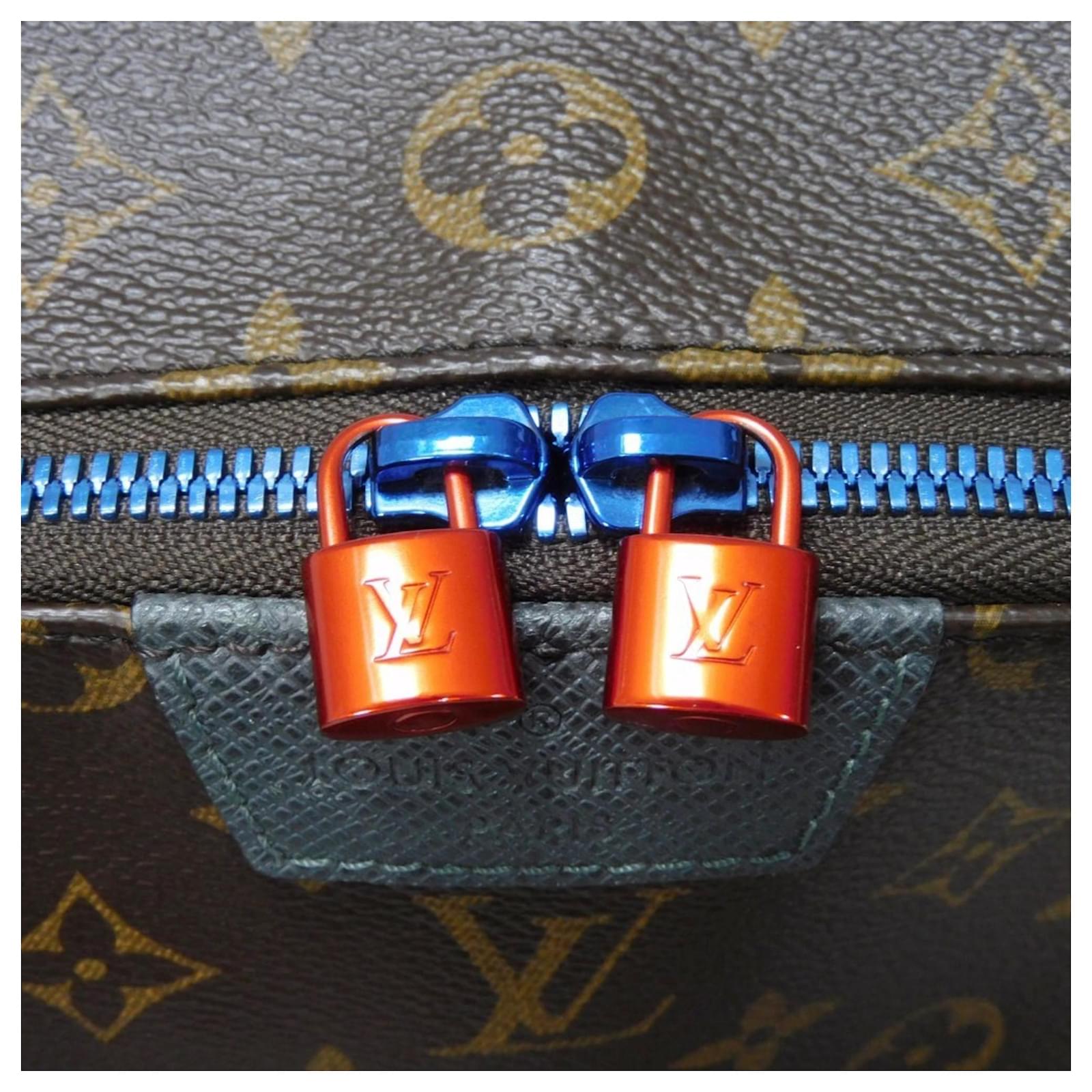 Louis Vuitton Apollo Backpack Brown Blue Monogram Leather Patent leather ref.2209075