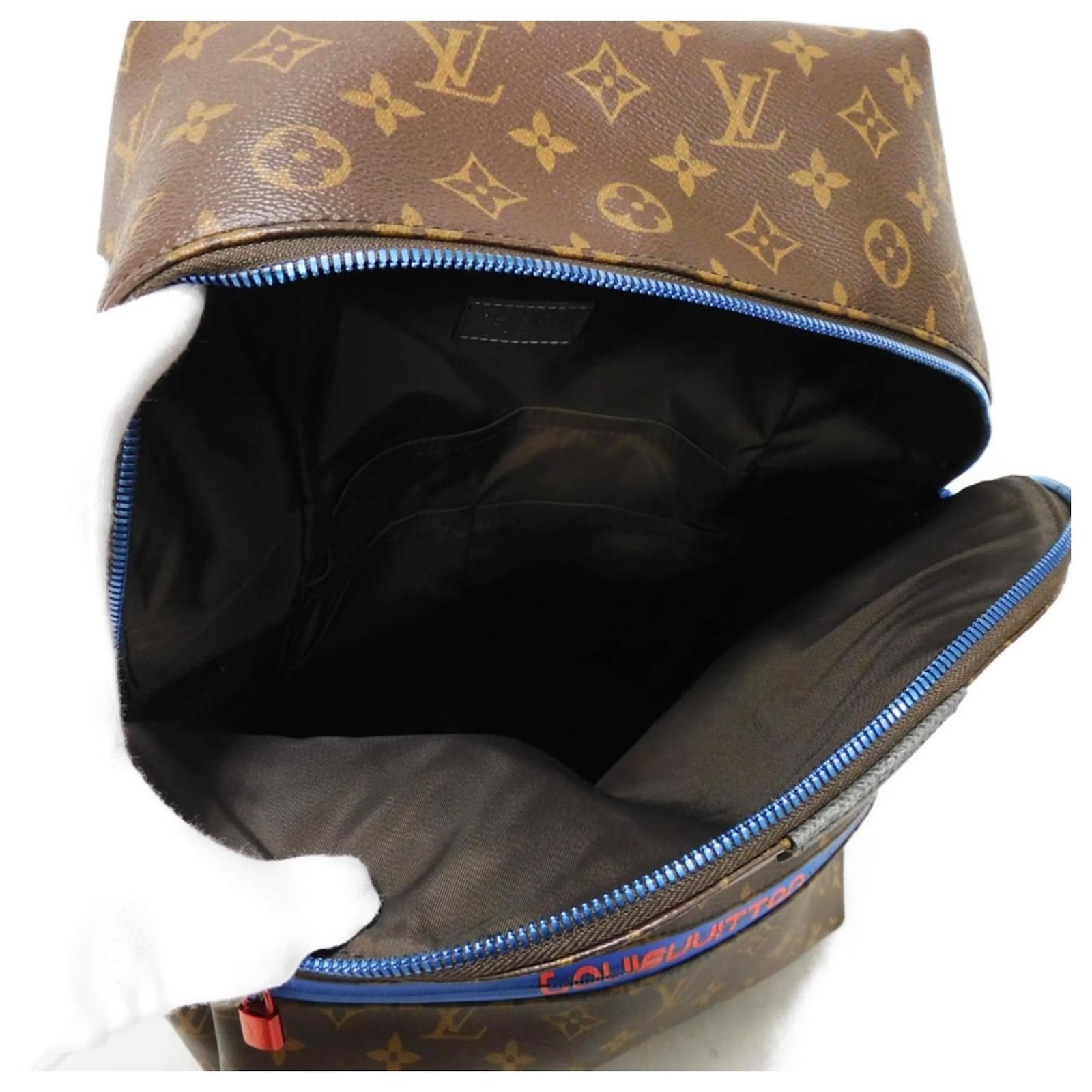 Louis Vuitton Apollo Backpack Brown Blue Monogram Leather Patent leather ref.2209075