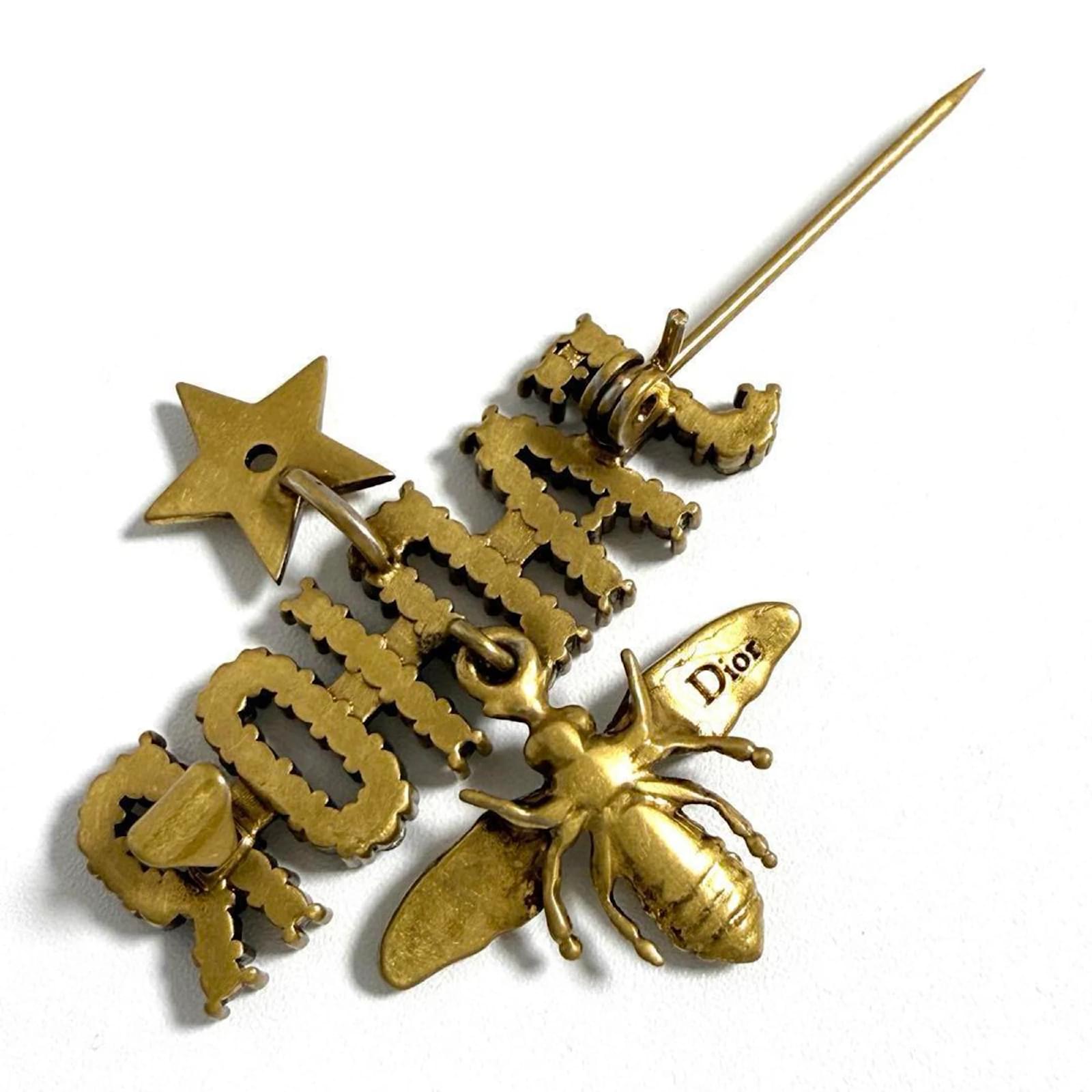 クリスチャンディオール　ジャディオール　bee ブローチ CHRISTIAN DIOR Crystal Bee J'Adior Brooch Gold 920601