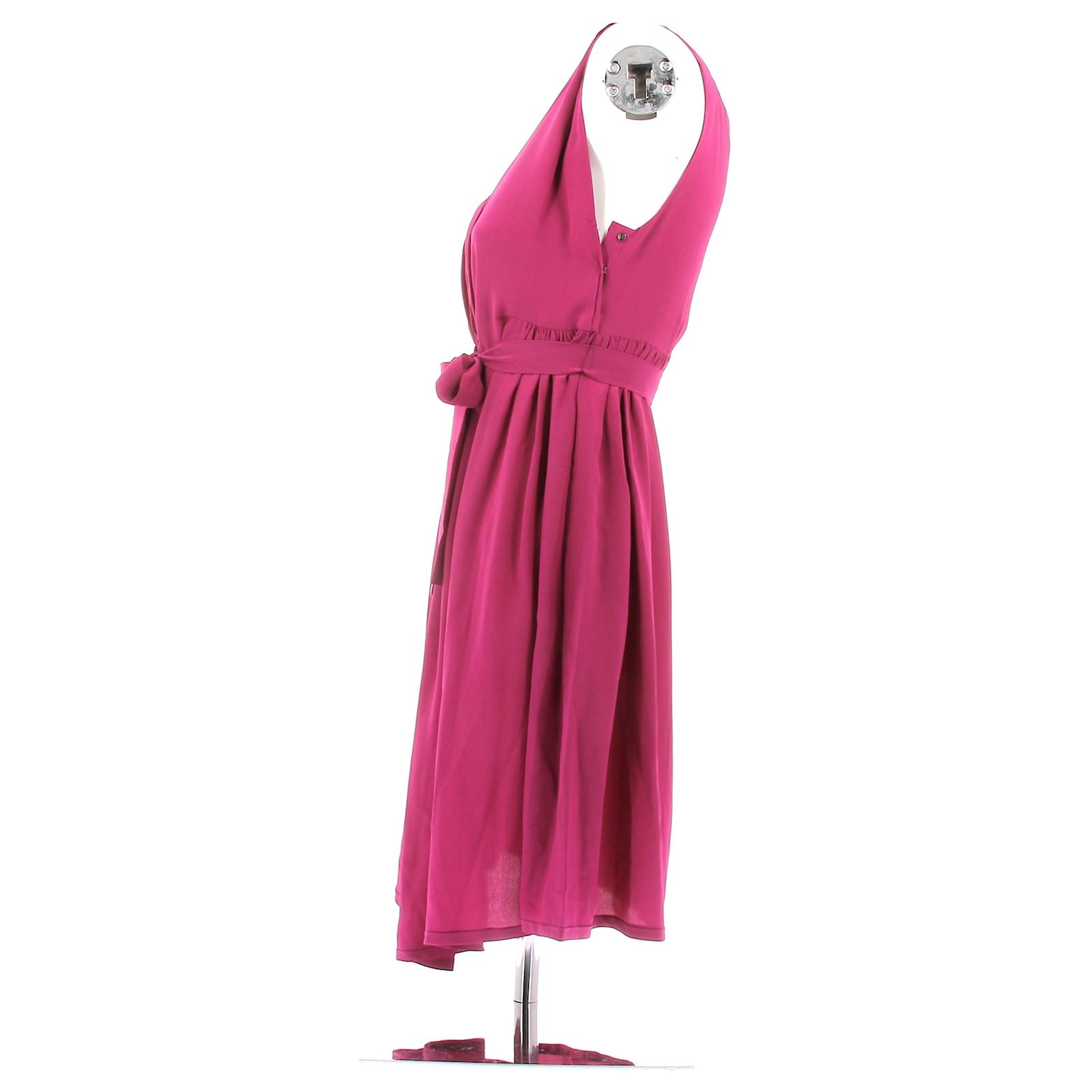 miu miu pink silk dress Miu Miu Satin Maxi Dress | Pink