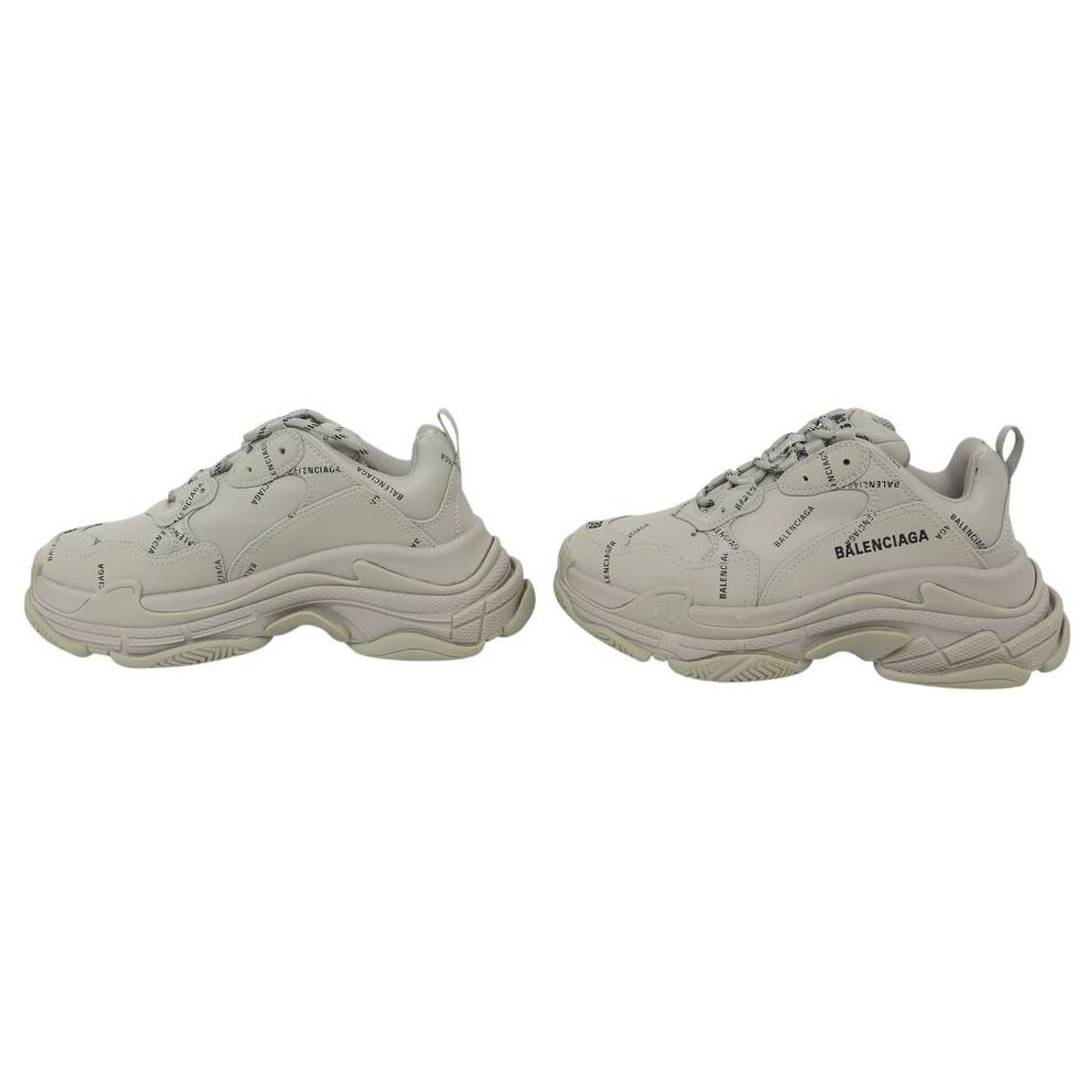NEW BALENCIAGA TRIPLE S ALL OVER LOGO 524039 SIZE 39 SNEAKERS 