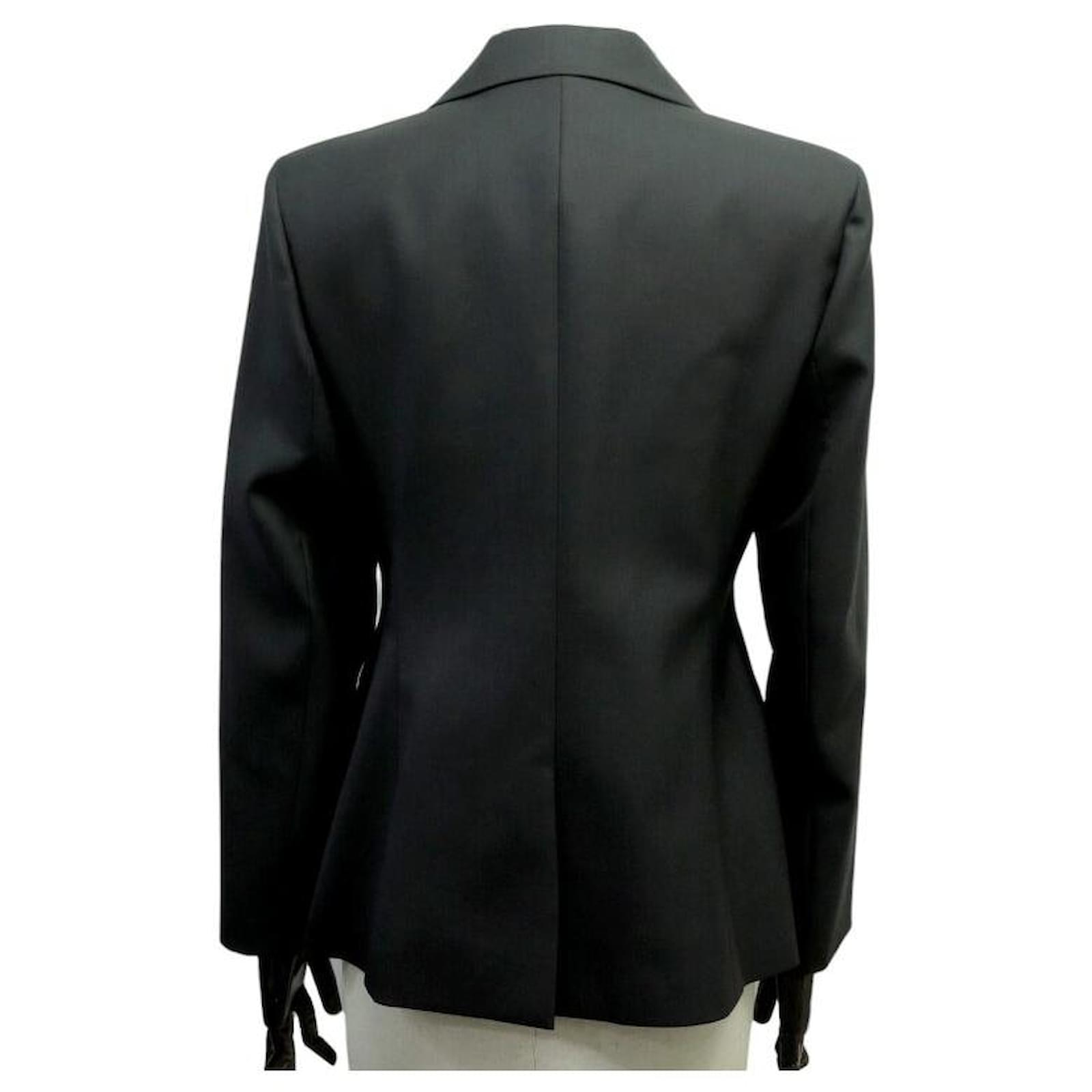 NEW CHRISTIAN DIOR JACKET BAR 1U1V05A1803 38 M BLACK WOOL NEW