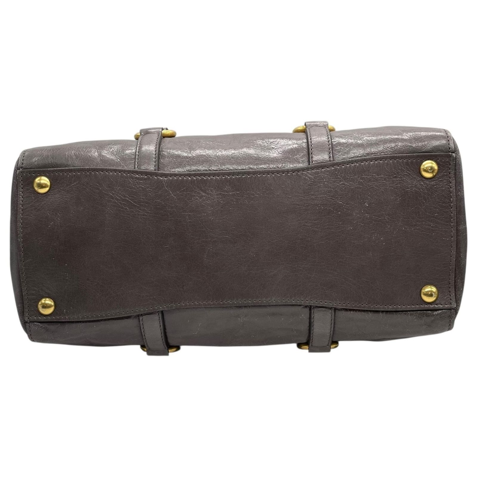 Miu Miu Gray Leather 2WAY Handbag (Sold) - Joli Closet