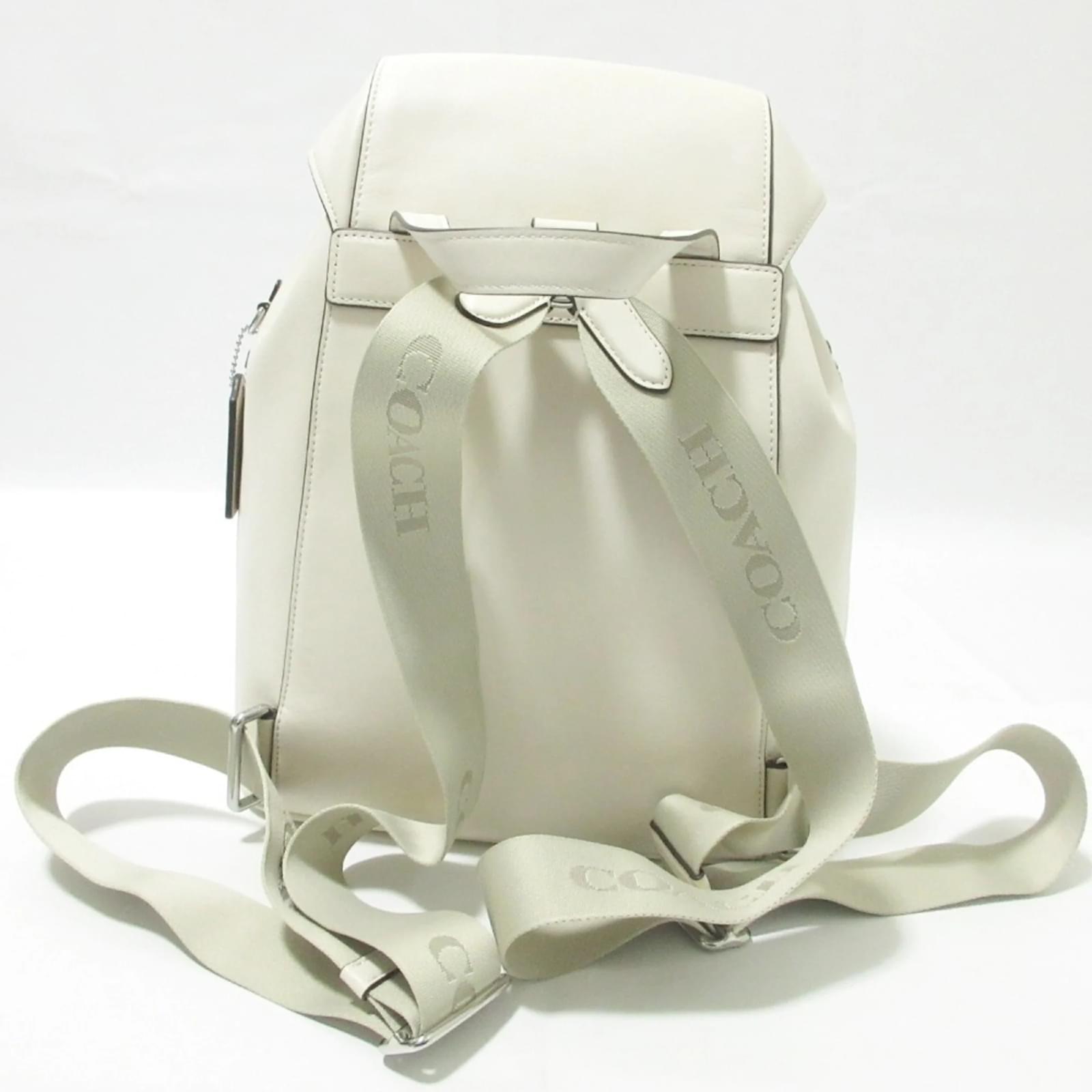 COACH Leather Pace Large Backpack CT811 White ref.2214436 - Joli