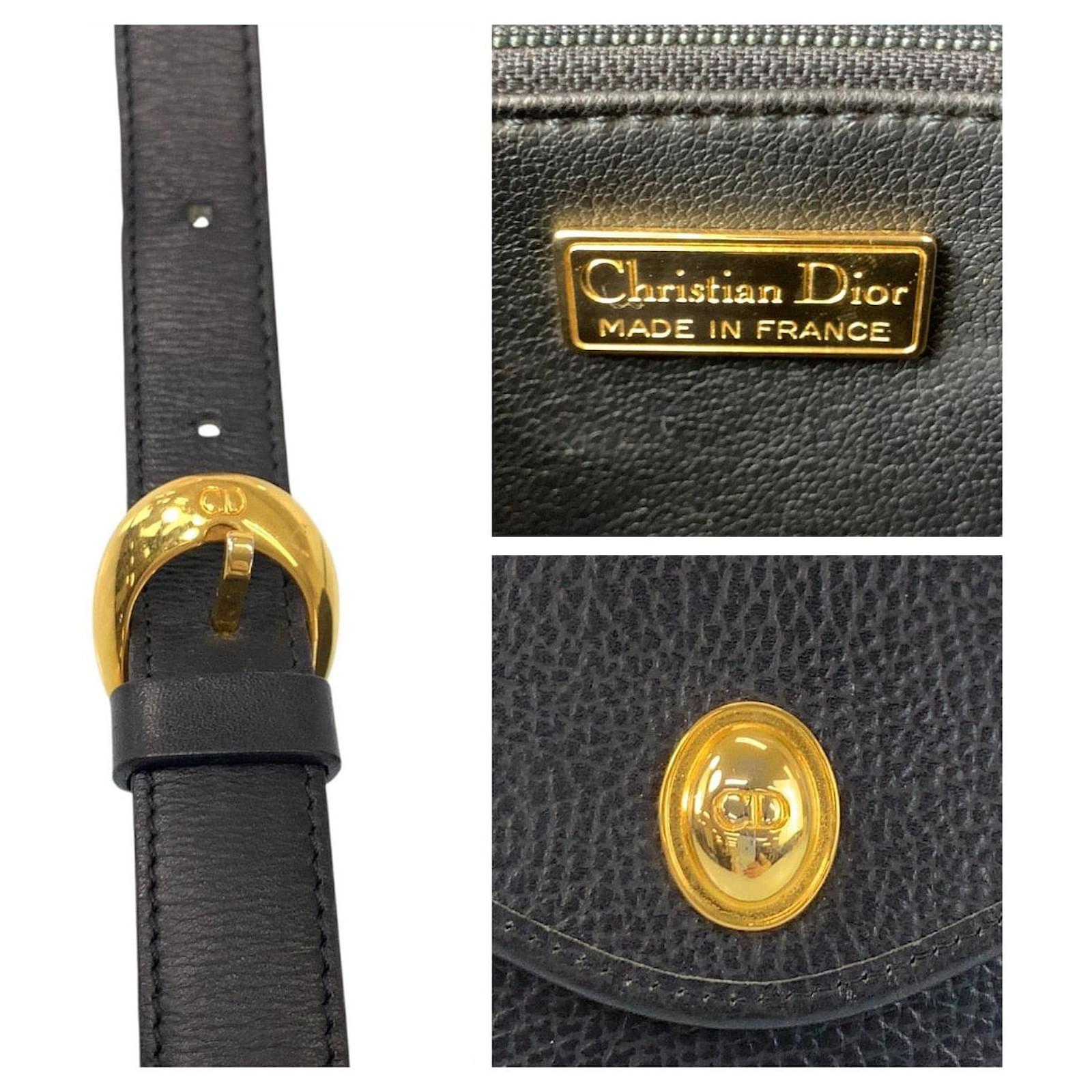 最終値下げ‼️Christian Dior 黒レザーベルト ゴールドCDロゴ Christian Dior CDロゴ レザー ベルト 黒 - メルカリ