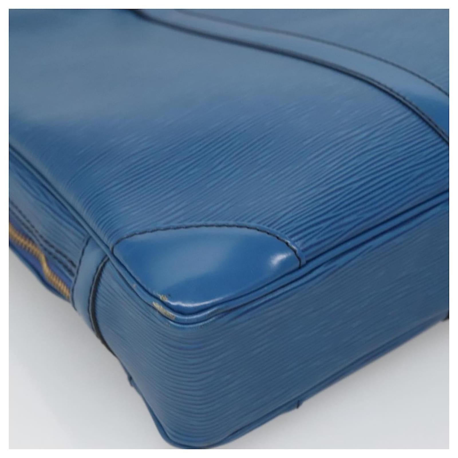 LOUIS VUITTON Epi Porte Documents Voyage Business Bag Blue M54475 Auth ep8830 Leather  ref.2216213
