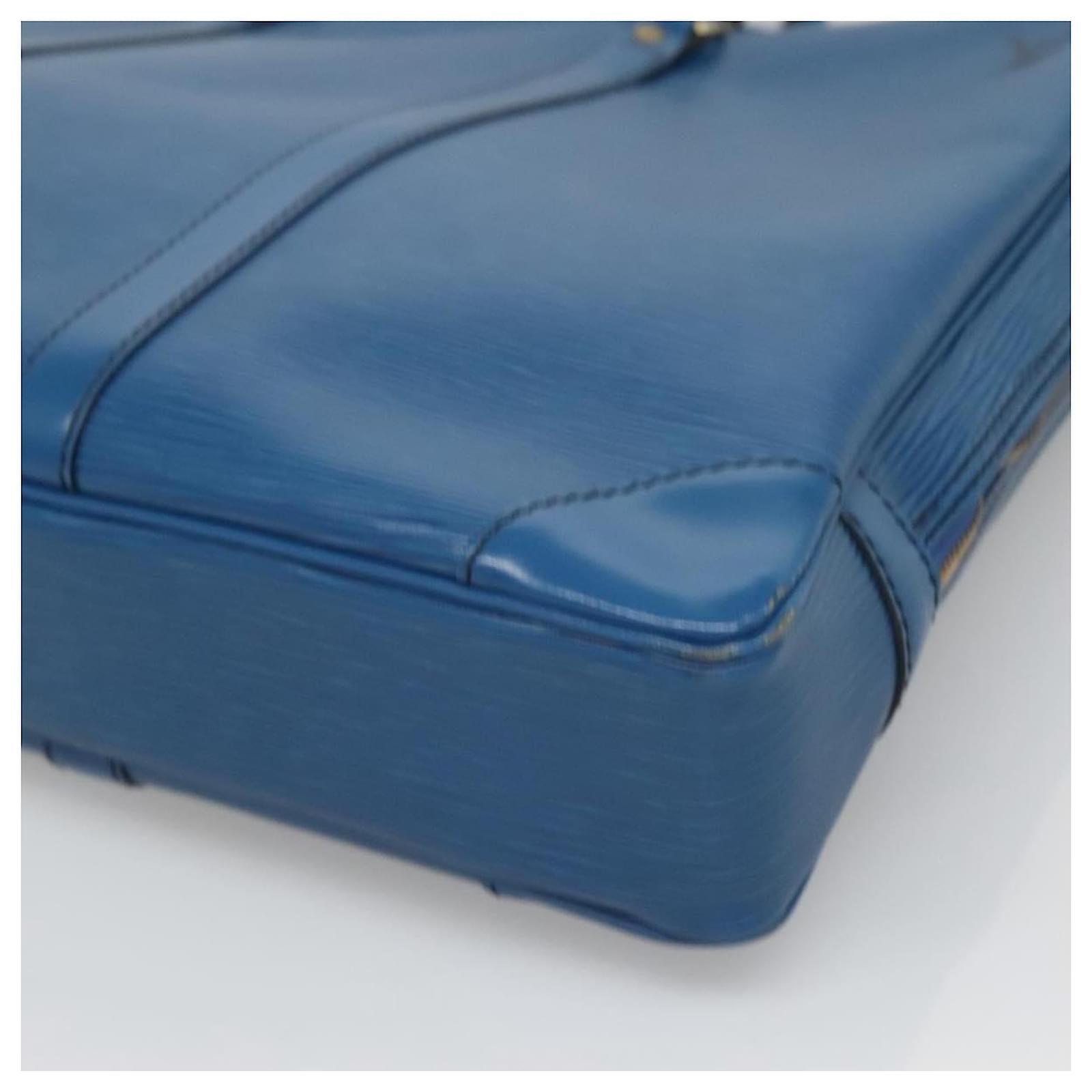LOUIS VUITTON Epi Porte Documents Voyage Business Bag Blue M54475 Auth ep8830 Leather  ref.2216213