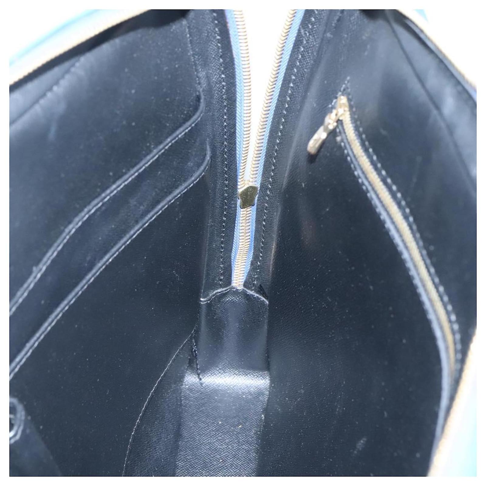 LOUIS VUITTON Epi Porte Documents Voyage Business Bag Blue M54475 Auth ep8830 Leather  ref.2216213