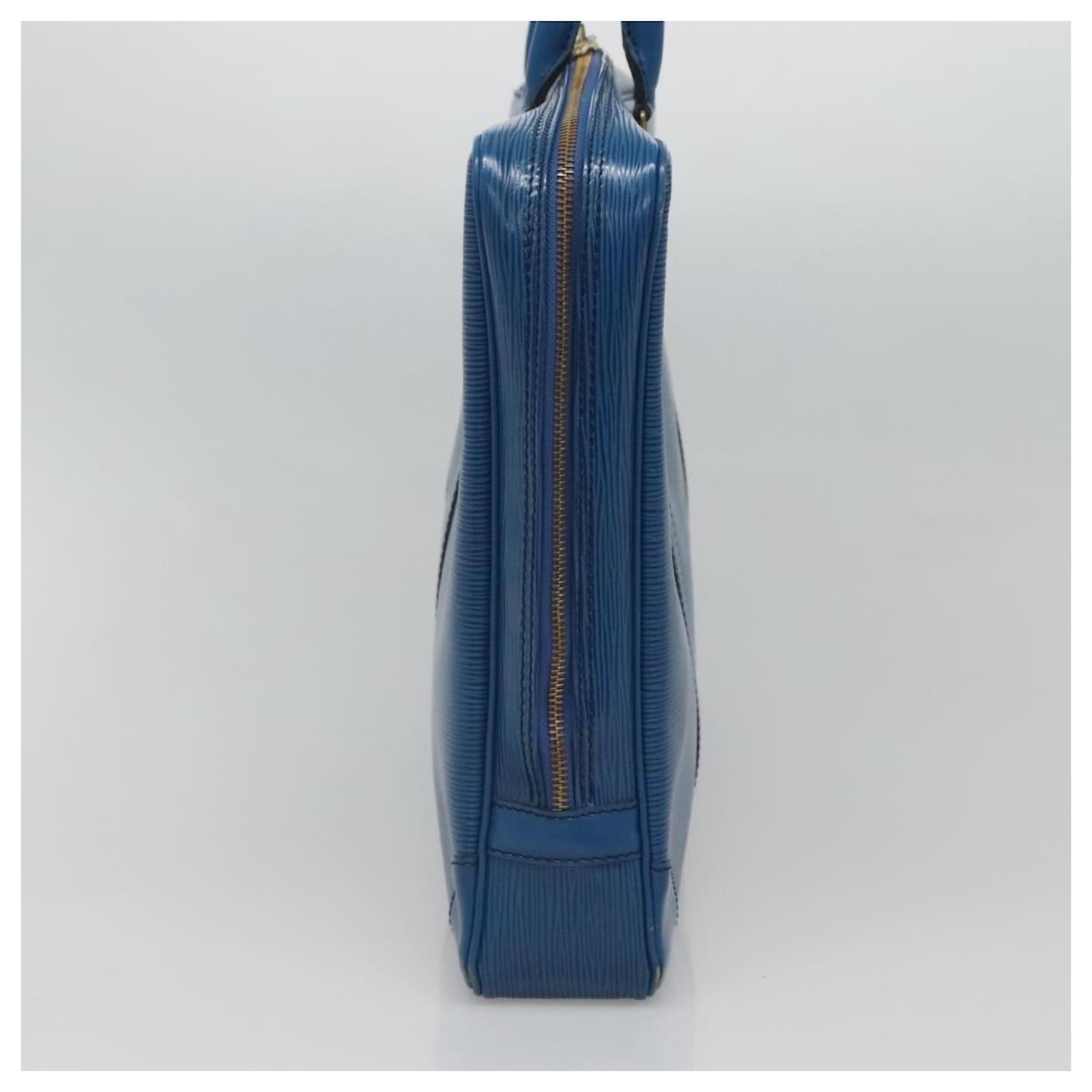 LOUIS VUITTON Epi Porte Documents Voyage Business Bag Blue M54475 Auth ep8830 Leather  ref.2216213