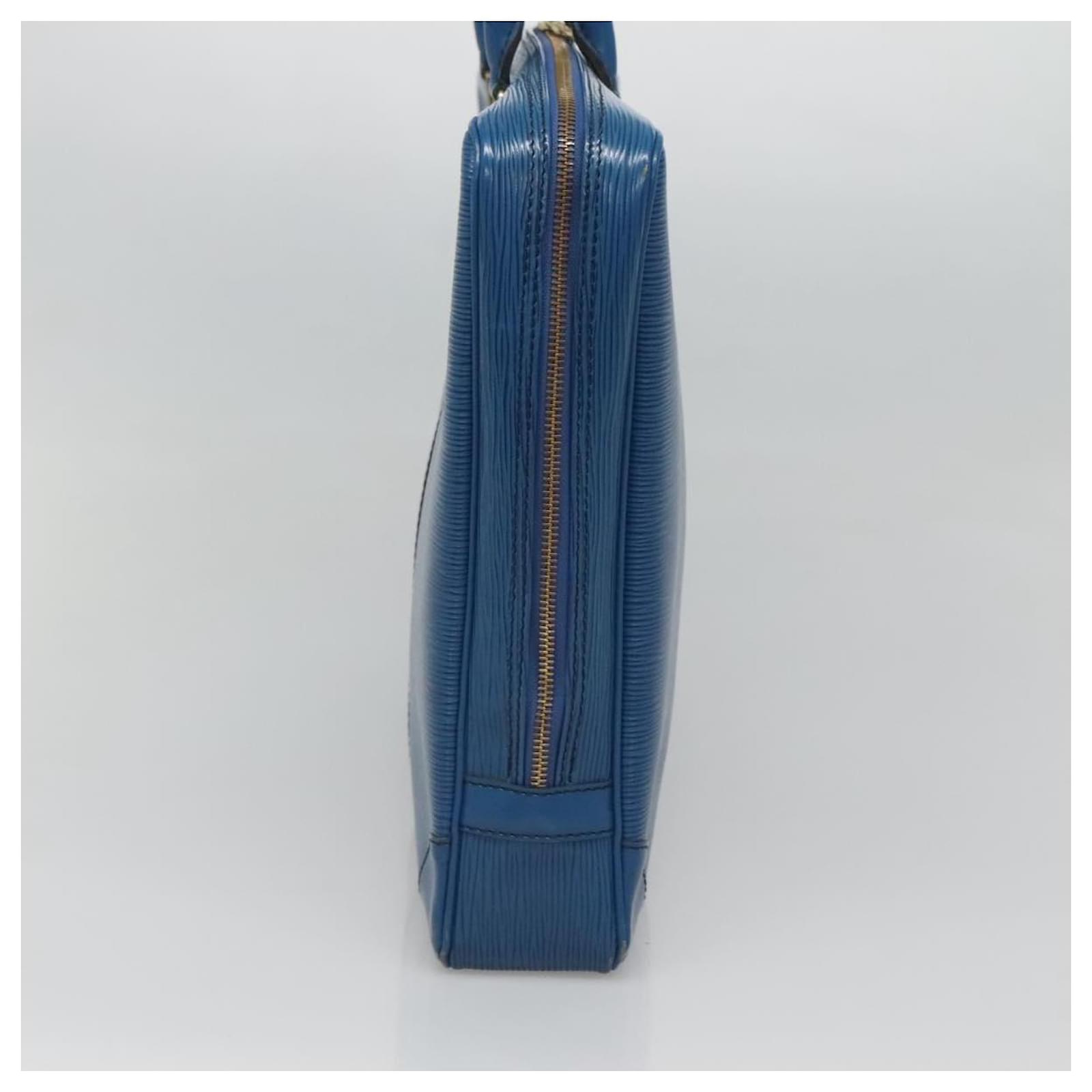 LOUIS VUITTON Epi Porte Documents Voyage Business Bag Blue M54475 Auth ep8830 Leather  ref.2216213