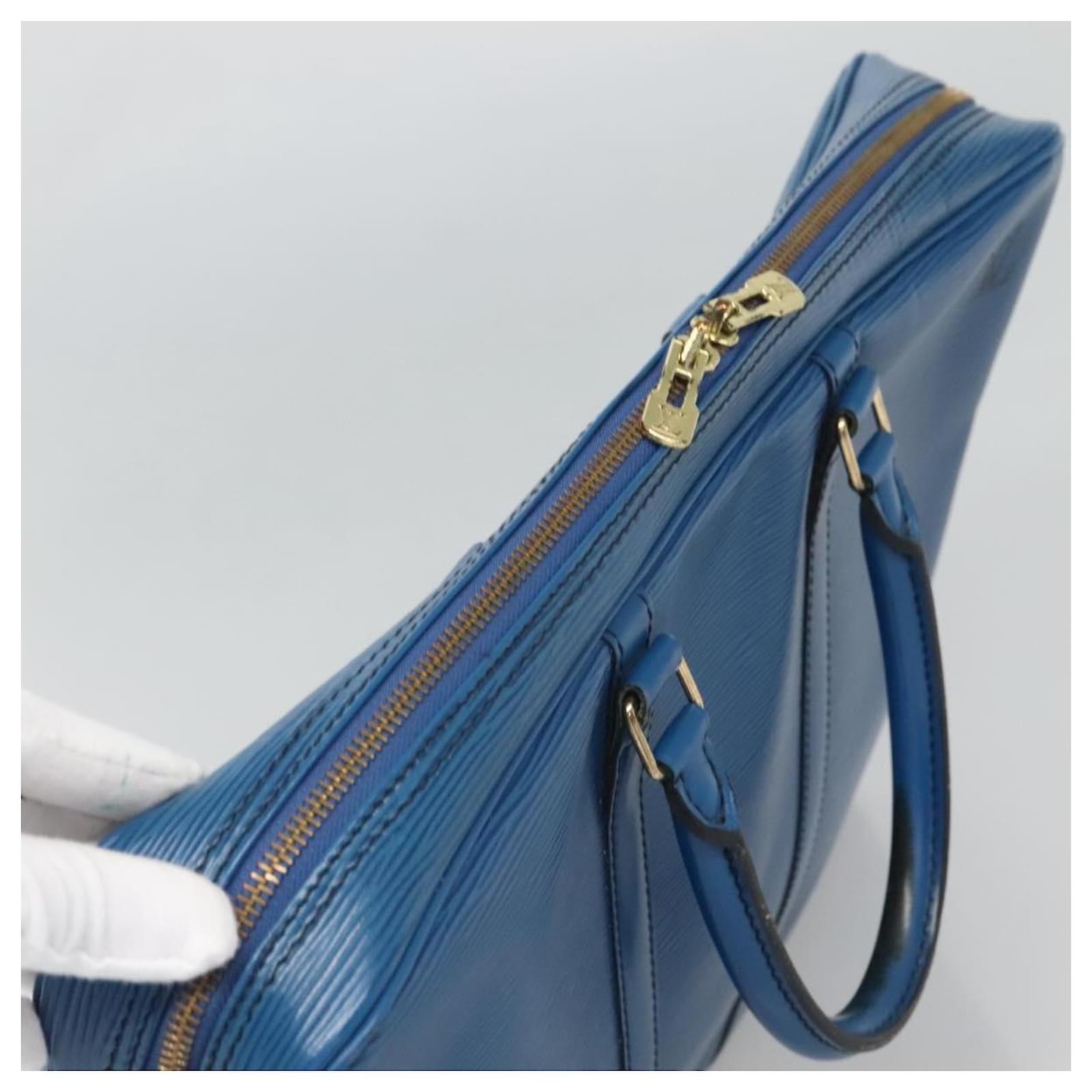 LOUIS VUITTON Epi Porte Documents Voyage Business Bag Blue M54475 Auth ep8830 Leather  ref.2216213