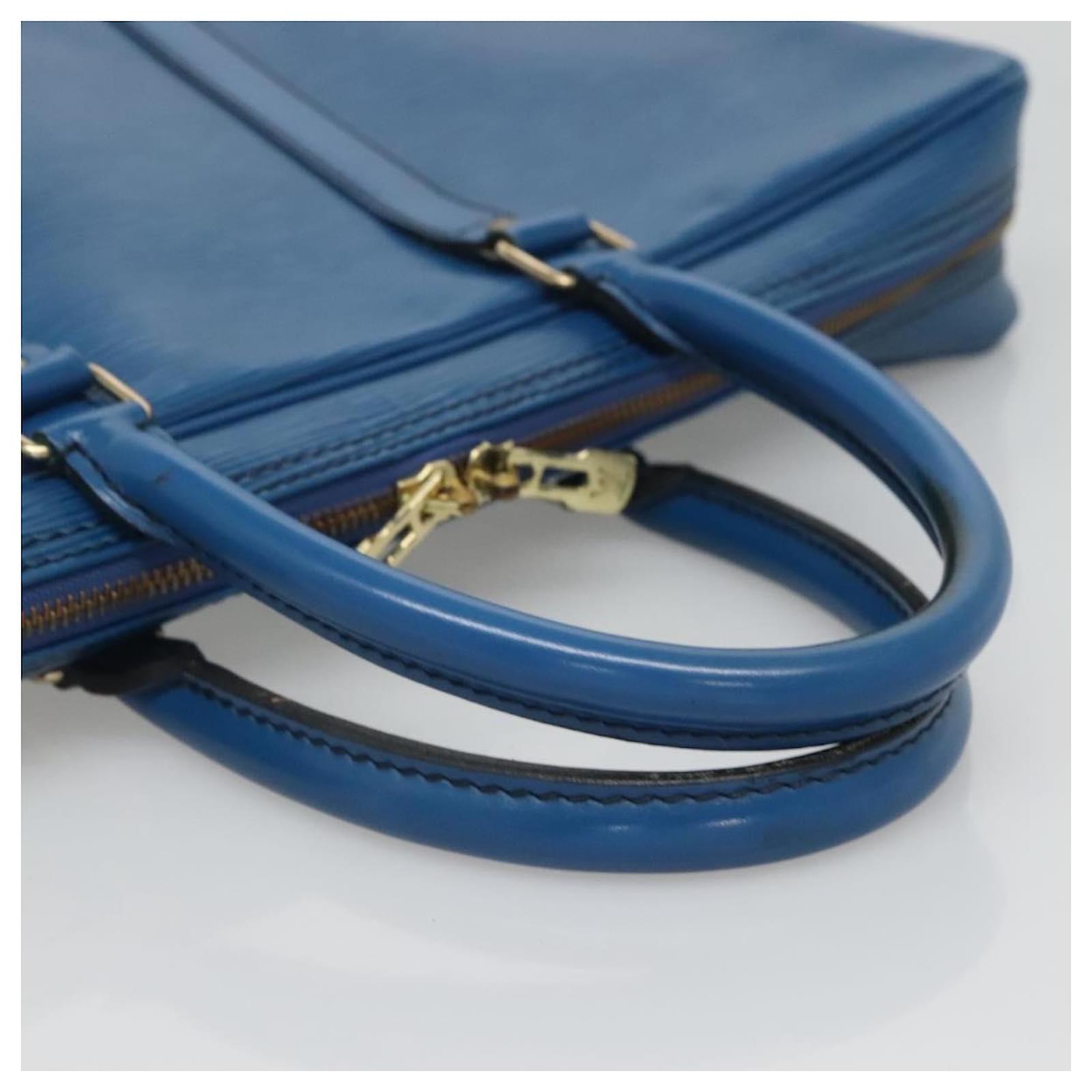 LOUIS VUITTON Epi Porte Documents Voyage Business Bag Blue M54475 Auth ep8830 Leather  ref.2216213
