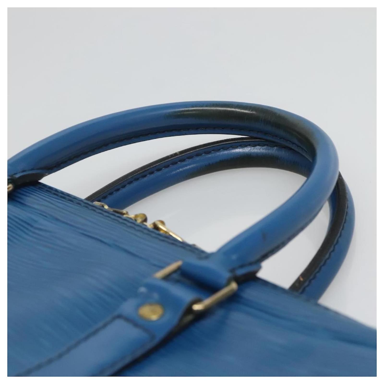 LOUIS VUITTON Epi Porte Documents Voyage Business Bag Blue M54475 Auth ep8830 Leather  ref.2216213