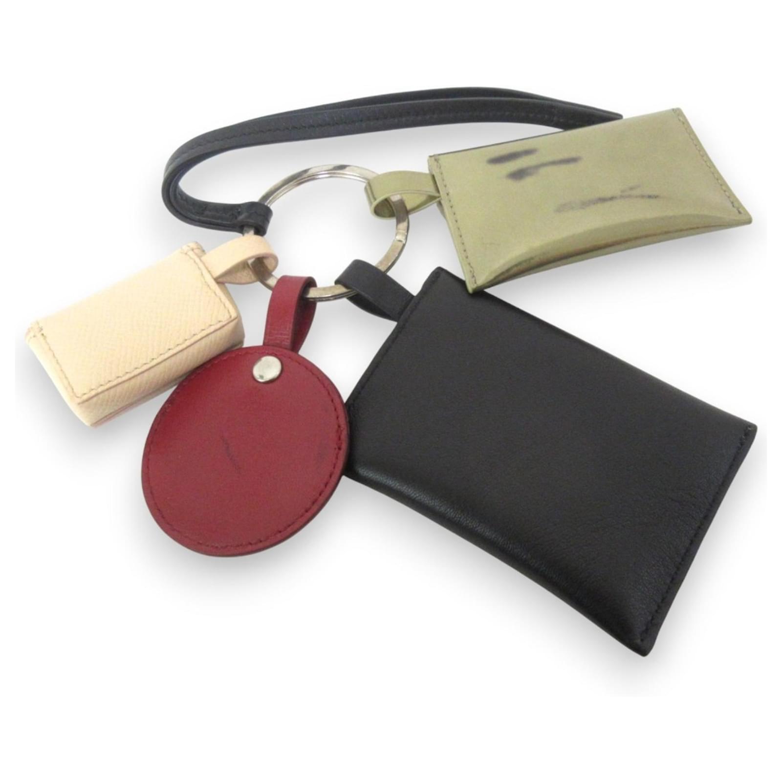 小物 Rare Celine Keychain Keyring Leather Rare Celine Keychain Keyring Leather PERFORATED CELINE