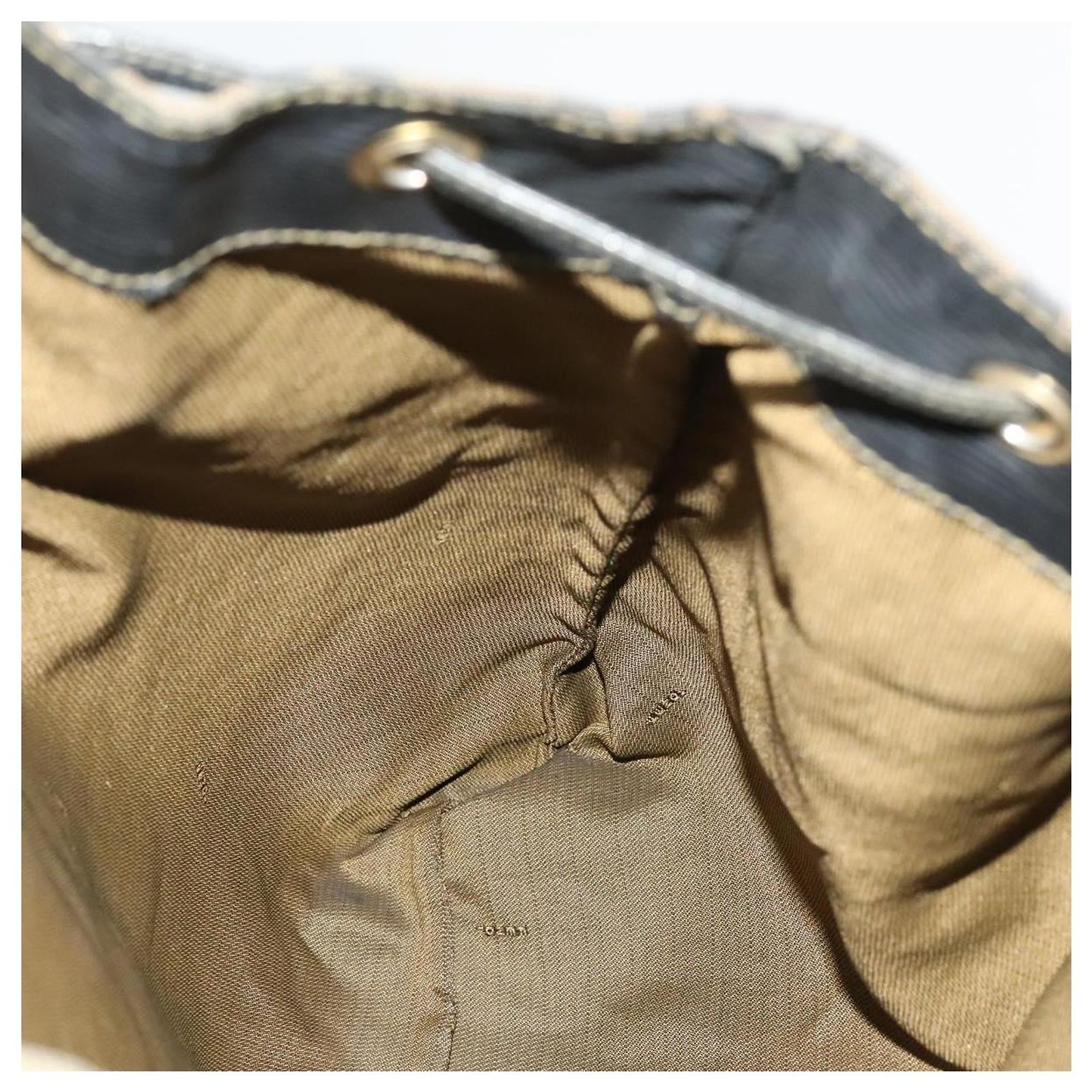 FENDI Zucca Canvas Backpack Brown Black gold Auth ep8792 FENDI Zucca Canvas Backpack Black Brown gold Auth 133306  main image 2