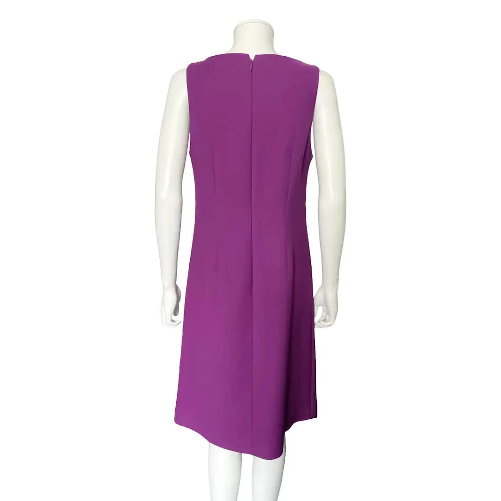 Christian Dior purple wool A-line midi dress ref.2213778 - Joli Closet Christian Dior purple wool A-line midi dress ref.2213778 - Joli Closet