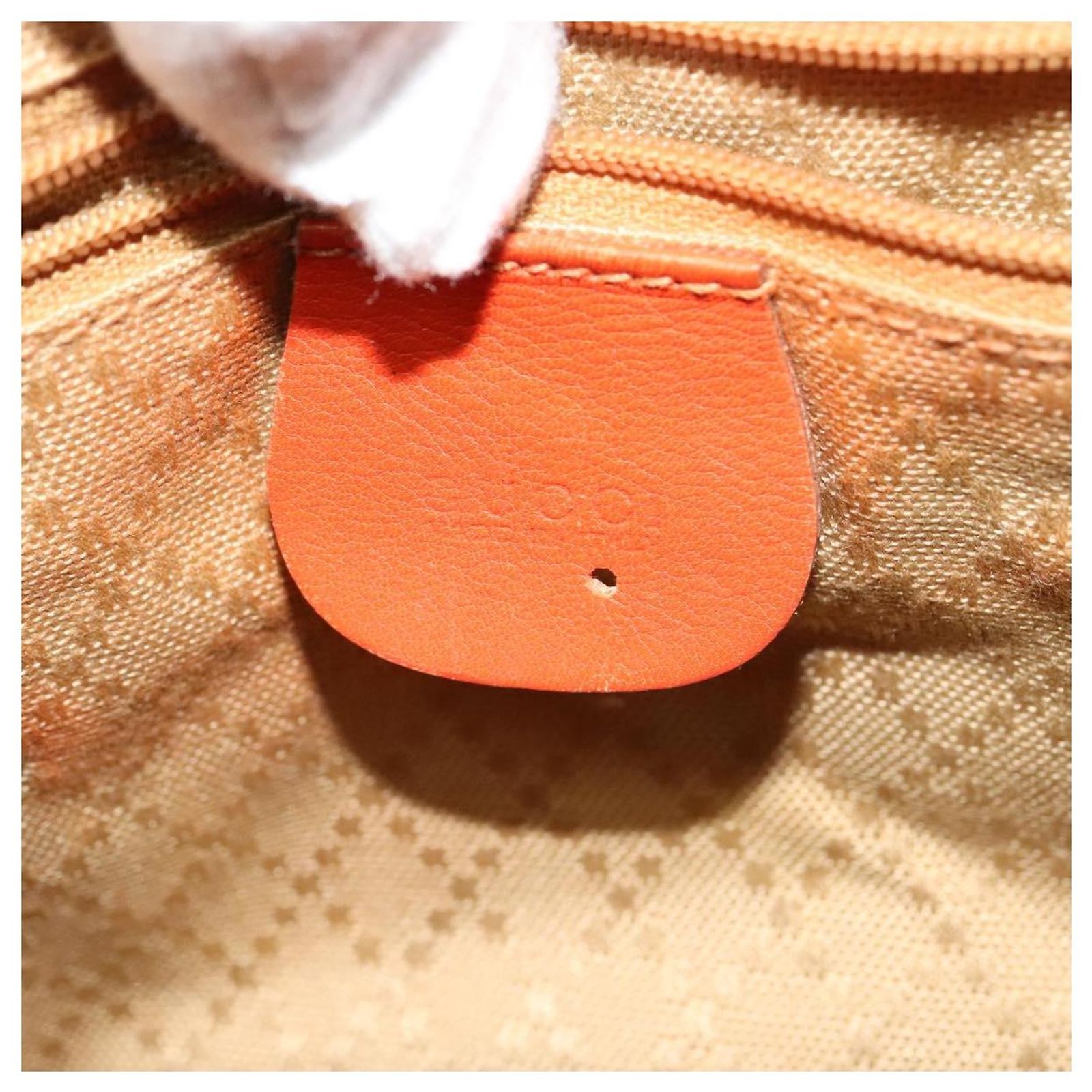 GUCCI Bamboo Backpack Leather Orange Gold 003 2058 0016 Auth mr1294 GUCCI Bamboo Backpack Leather Orange Gold 003 2058 0016 Auth  main image 4