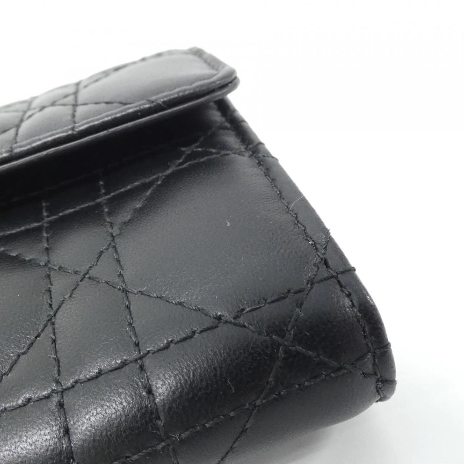 Christian Dior Jolie Orchid Long Wallet Black Leather ref