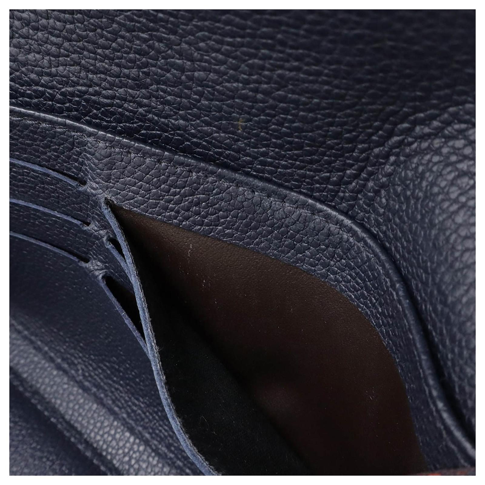 Louis Vuitton Monogram Empreinte Portefeuille Sarah Bi-fold Long Wallet Red Navy blue Cloth  ref.2220807