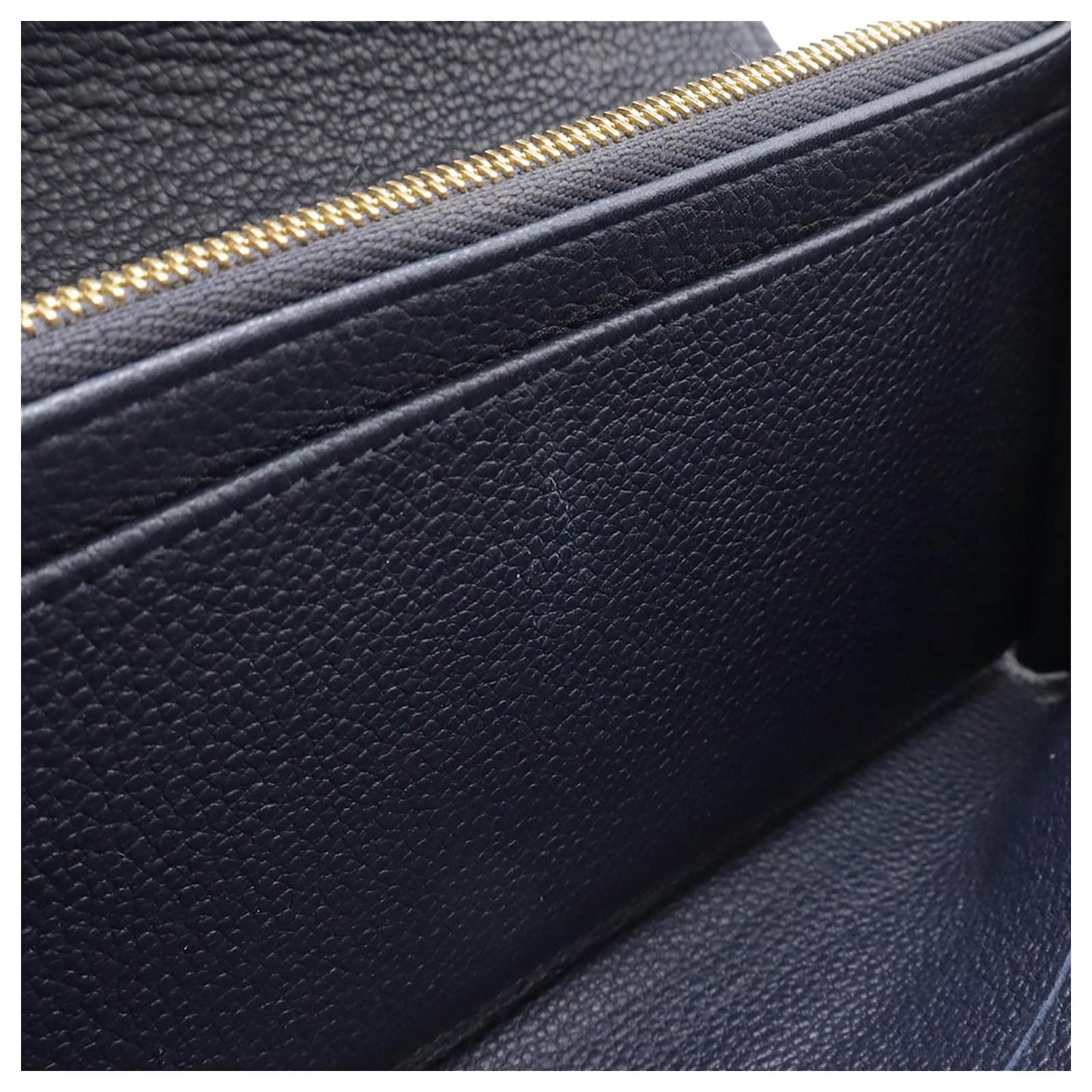 Louis Vuitton Monogram Empreinte Portefeuille Sarah Bi-fold Long Wallet Red Navy blue Cloth  ref.2220807