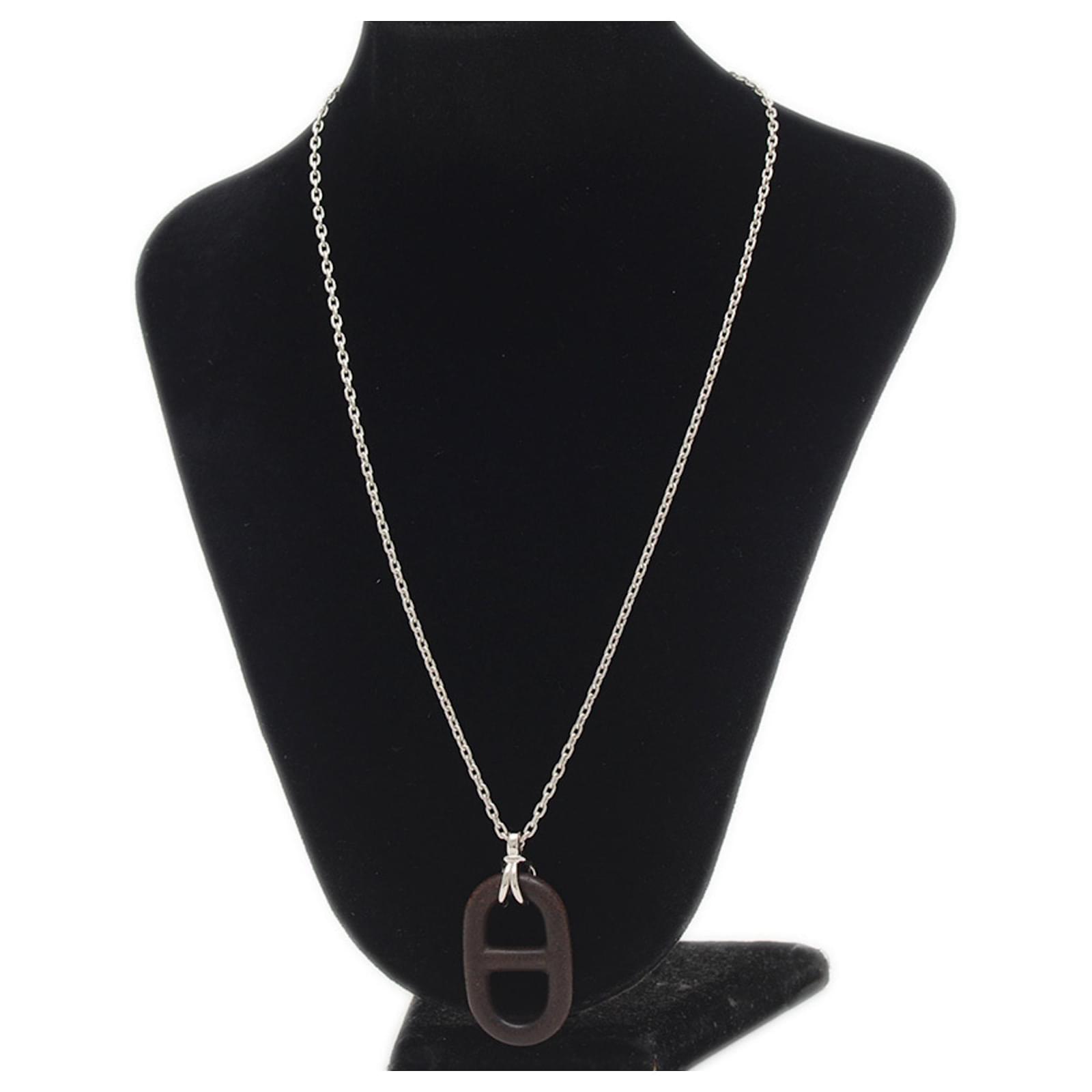 【スタイリッシュに】Collier Chaine d'Ancre Vulcanium Chaine d'Ancre Vulcanium necklace | Hermès Mainland China