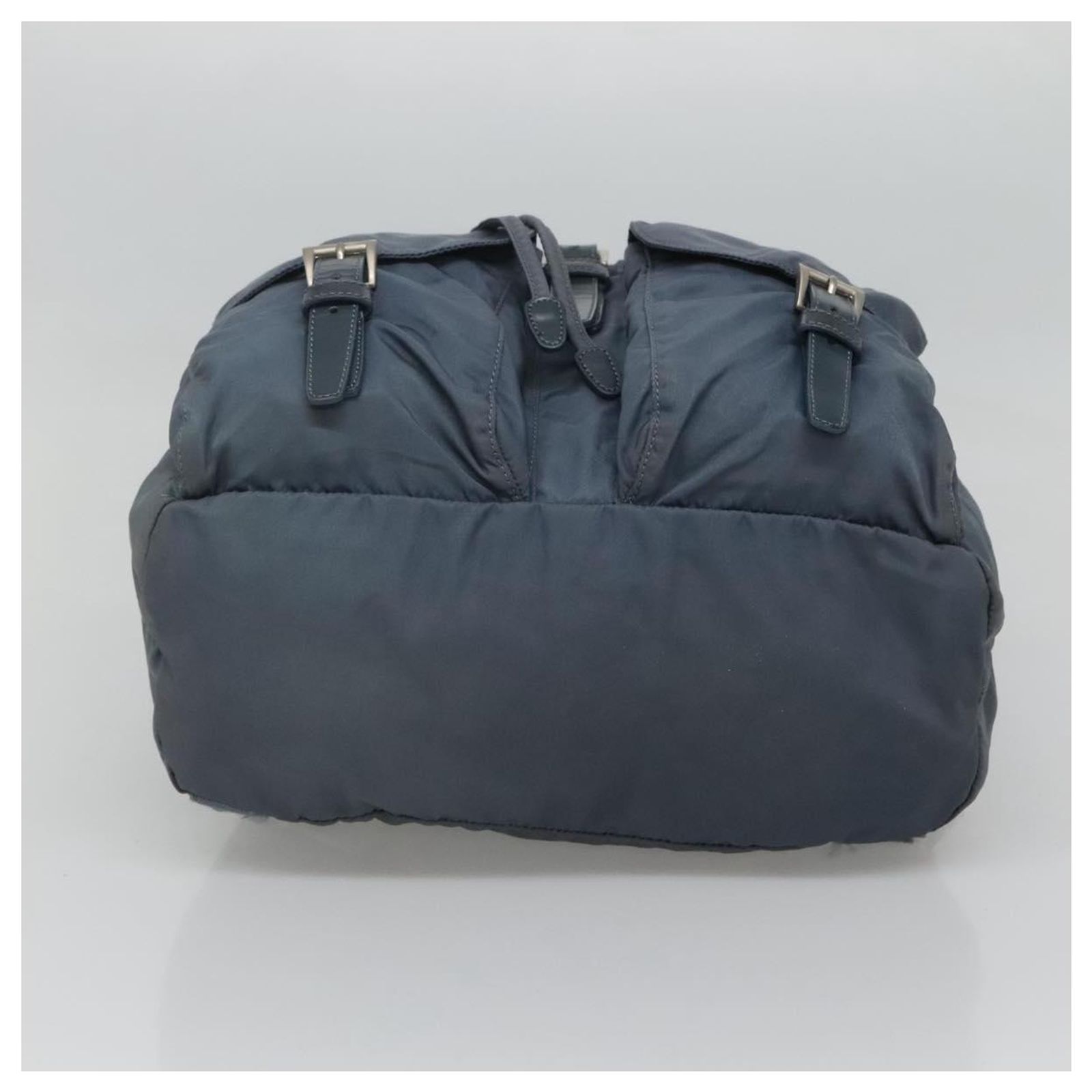 PRADA Backpack Nylon Light Blue Silver Auth 124157 PRADA Backpack Nylon Light Blue Silver Auth BA5026 | eBay main image 4