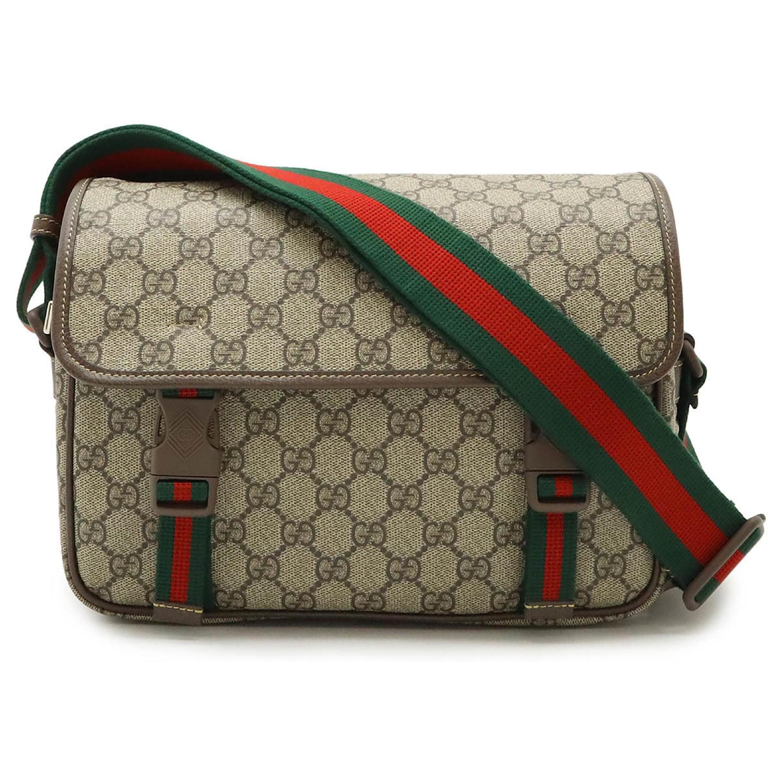 【美品！】GUCCI ショルダーバッグ GG SUPREME Gucci GG Supreme Sherry Line Shoulder Bag Brown Red Beige Green