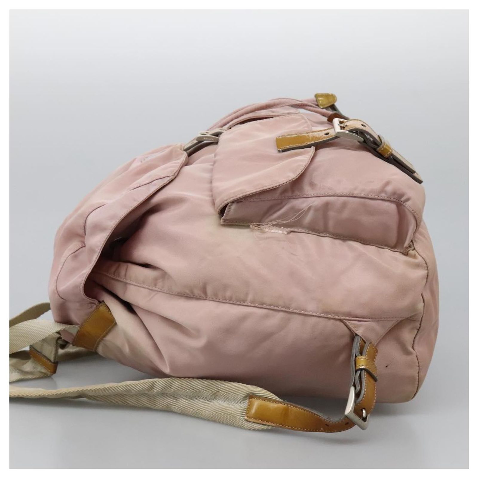 PRADA Backpack Nylon Pink Auth 110692 Prada Pink Nylon Backpack – Treasures of NYC main image 3