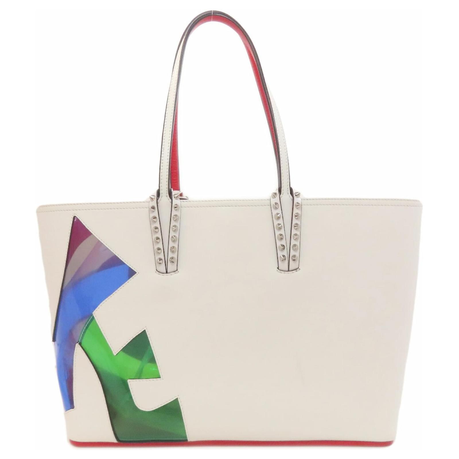 Christian Louboutin かごバッグ ホワイト・レッド Christian Louboutin かごバッグ ホワイト・レッド Christian