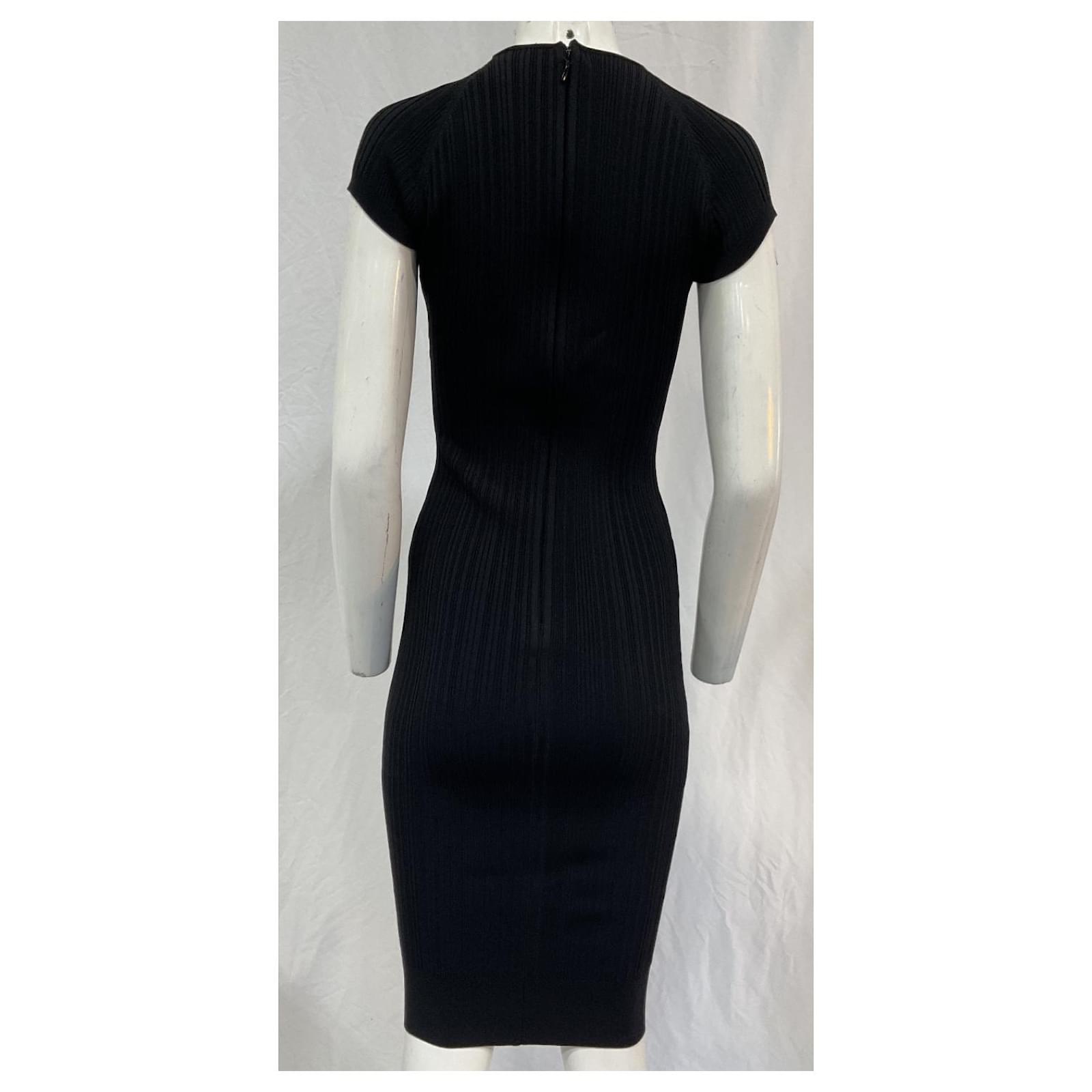 strapless open back dress Undeniable Black Jersey Ribbed Bodycon Dress