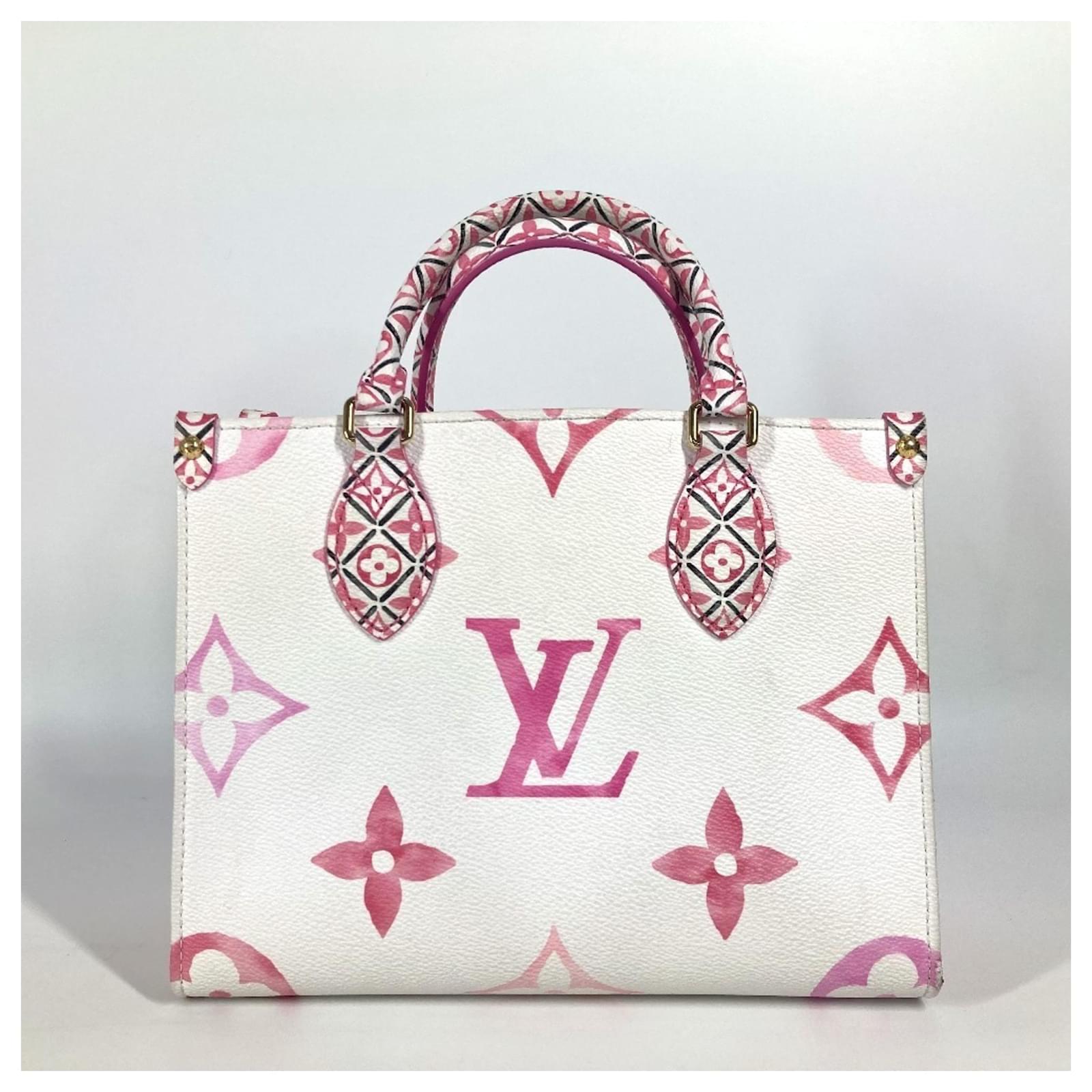 Louis Vuitton Monogram by the Pool On Go PM Bag Pink White Patent