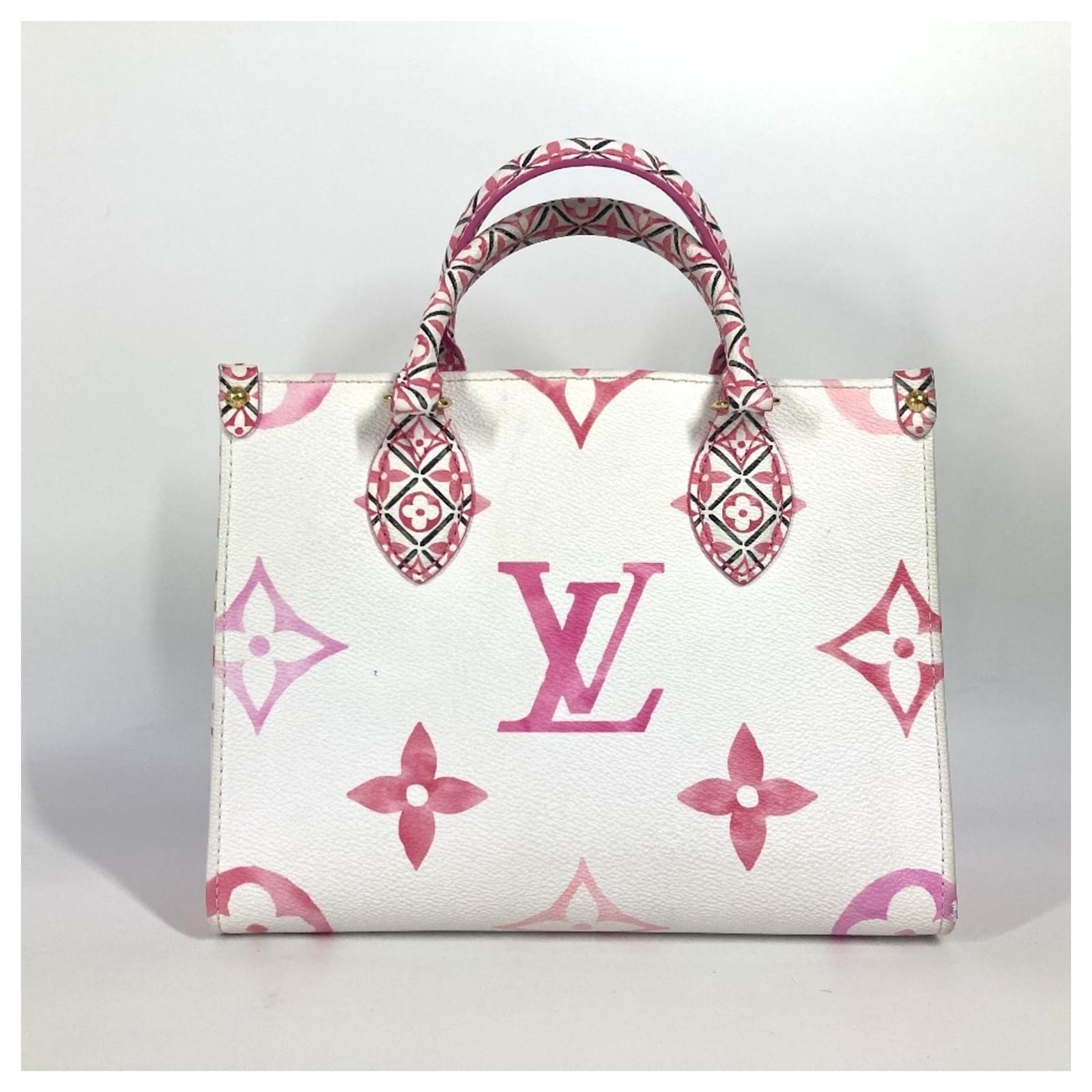 Louis Vuitton Monogram by the Pool On Go PM Bag Pink White Patent