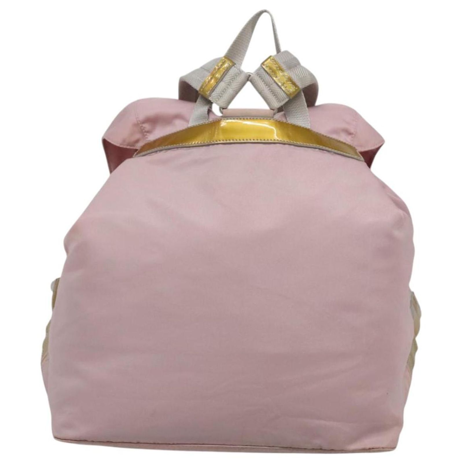 PRADA Backpack Nylon Pink Silver Auth 123799 Silvery ref  display picture 2