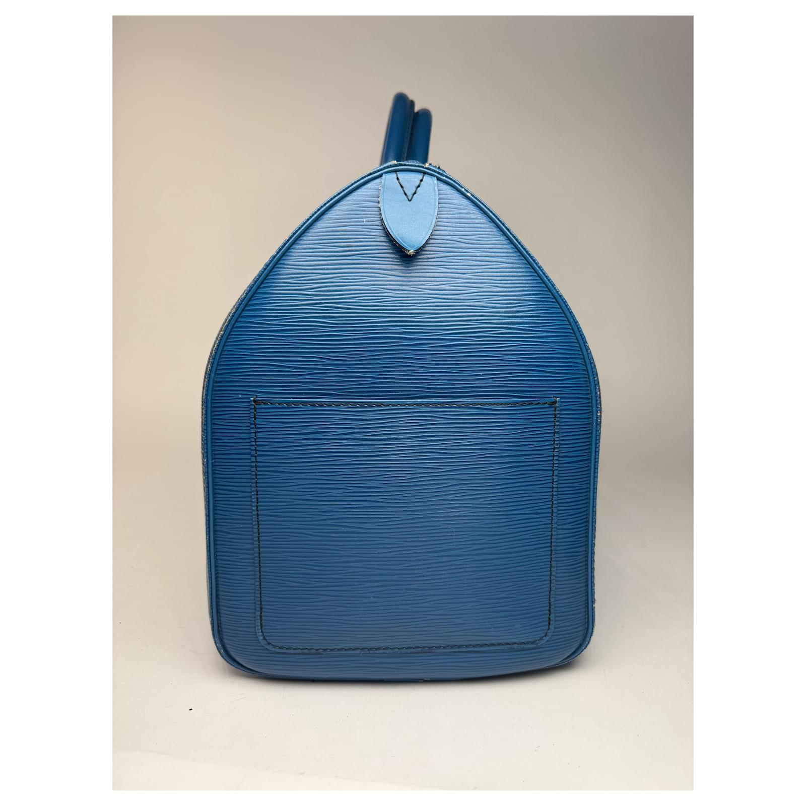 Keepall Vintage Louis Vuitton EPI Leather Duffel bag blue  ref.2230147