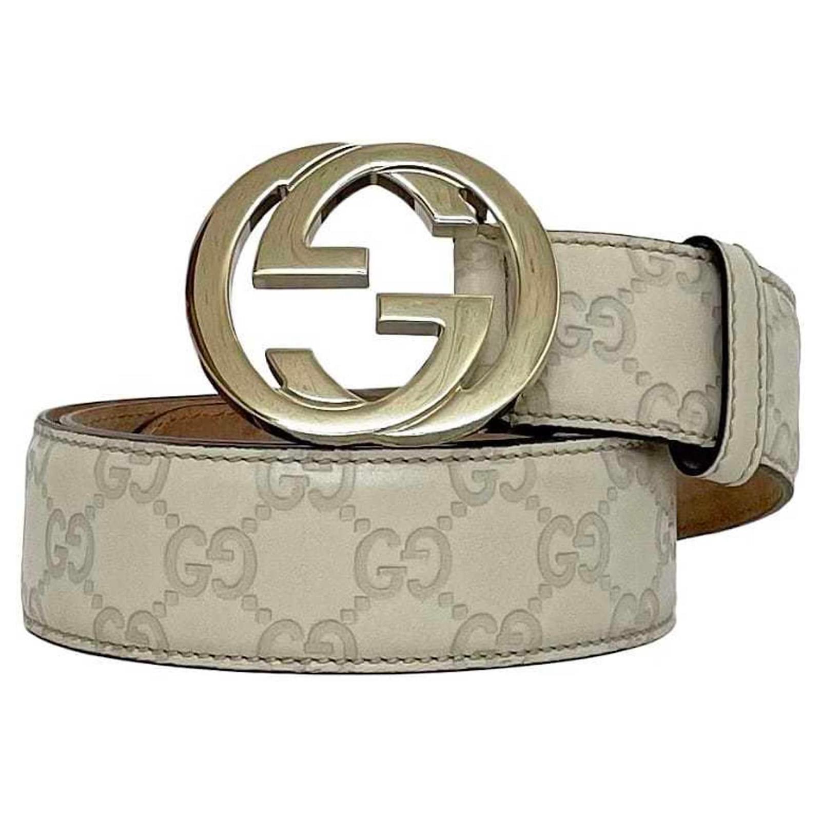 Gucci White Leather Belt ref.2230448 - Joli Closet
