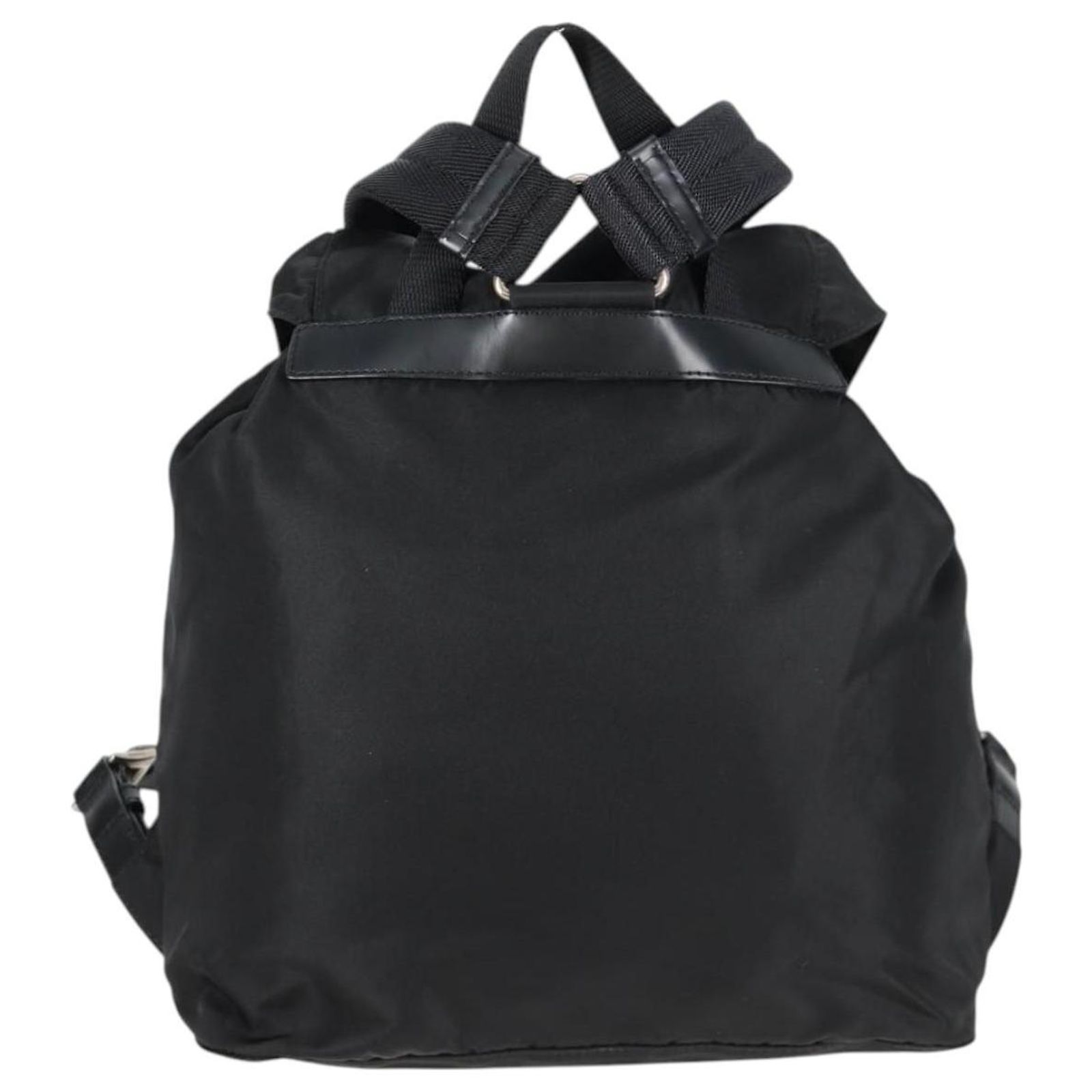 PRADA Backpack Nylon Black Silver Auth 122848V Silvery ref  display picture 2