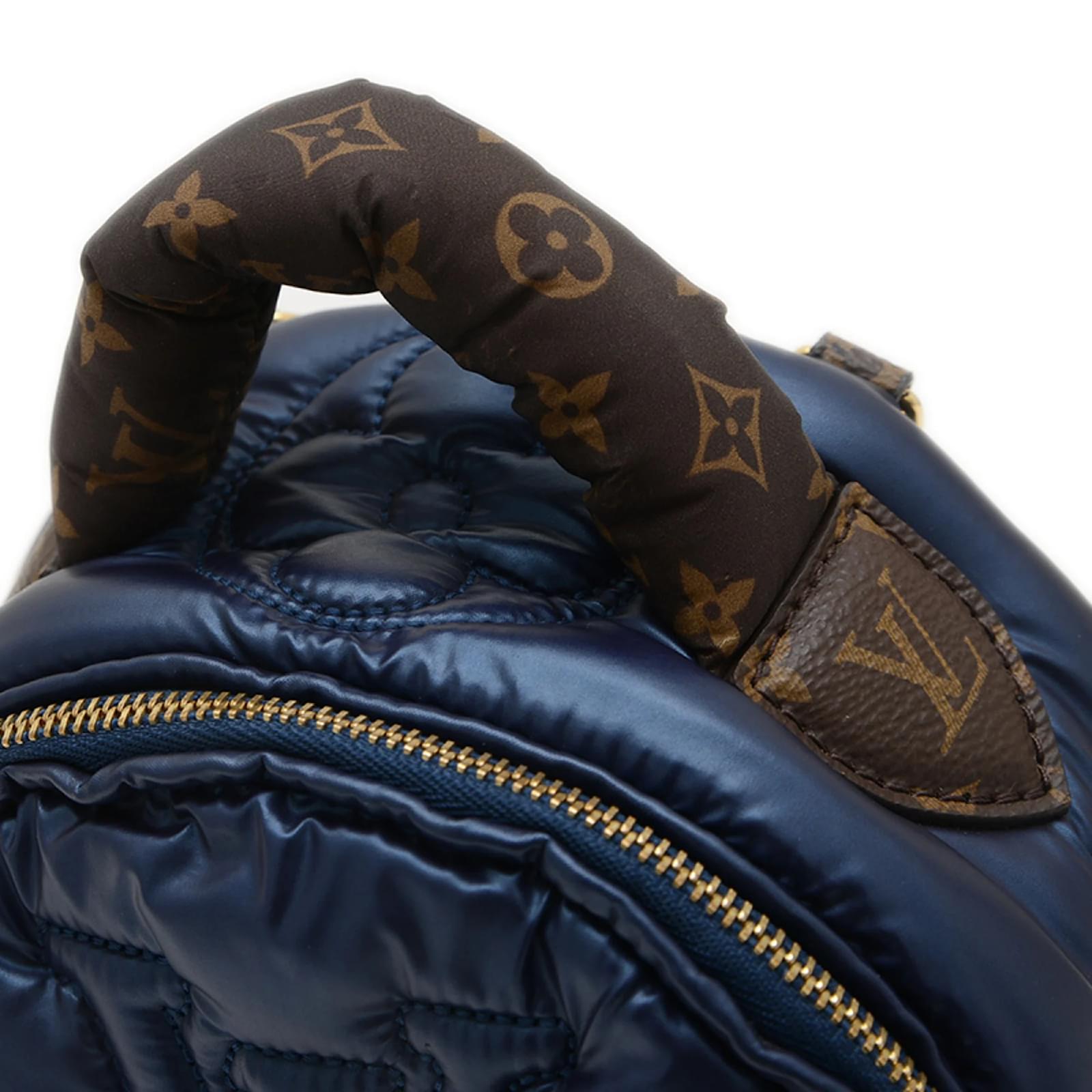 Louis Vuitton Monogram Palm Springs Backpack MINI Blue Patent leather Nylon  ref.2238289