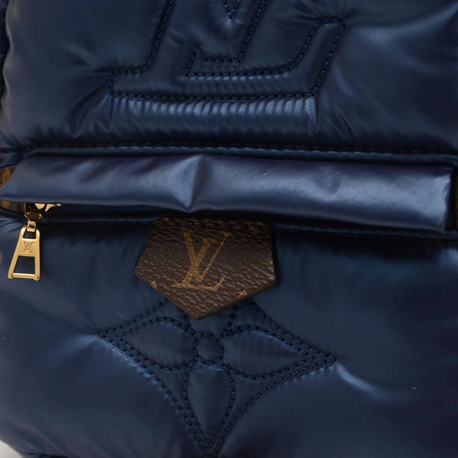Louis Vuitton Monogram Palm Springs Backpack MINI Blue Patent leather Nylon  ref.2238289