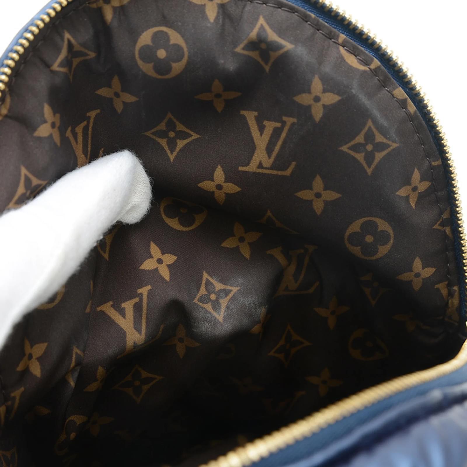 Louis Vuitton Monogram Palm Springs Backpack MINI Blue Patent leather Nylon  ref.2238289