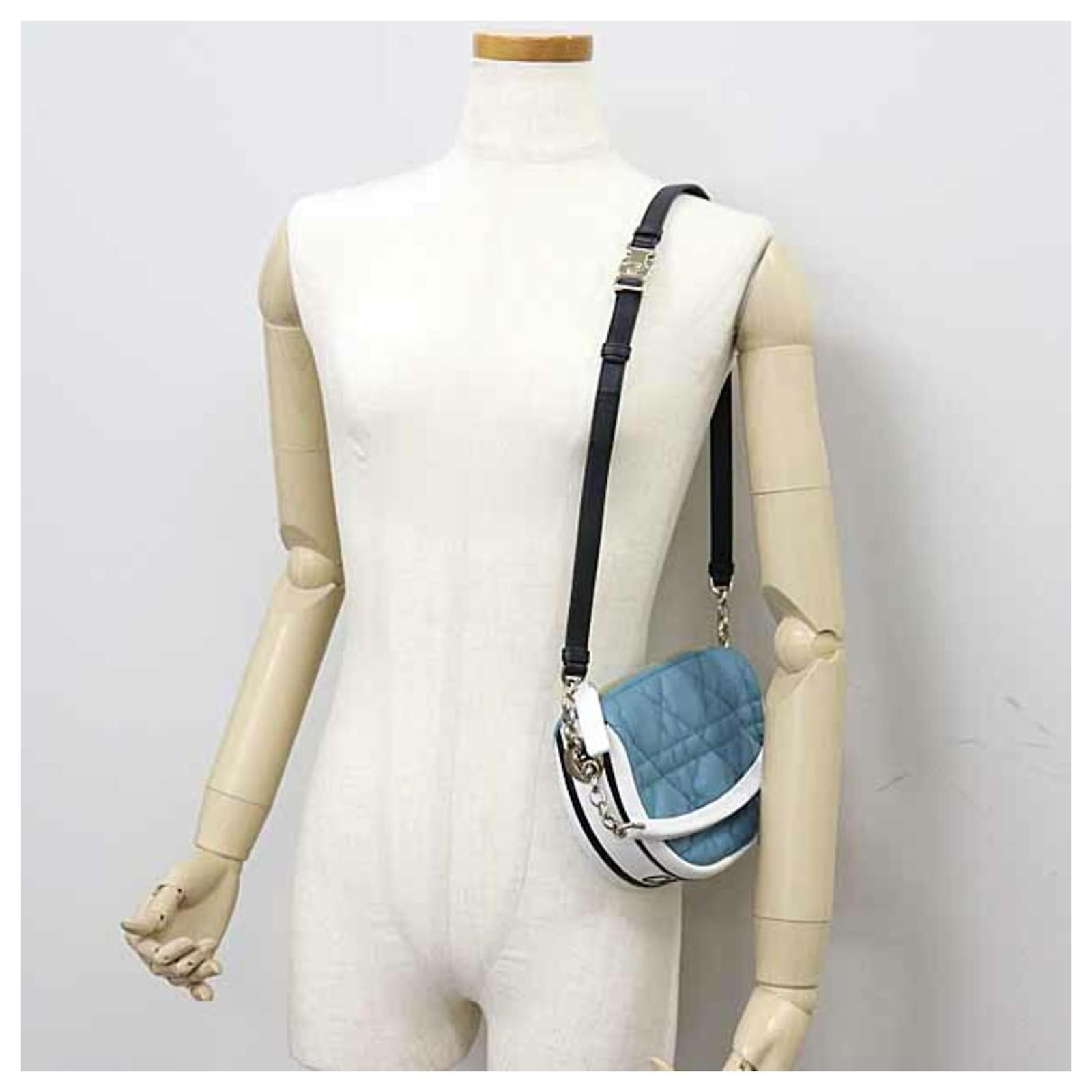 Christian Dior DIOR VIBE Small Hobo Bag Black White Blue Leather