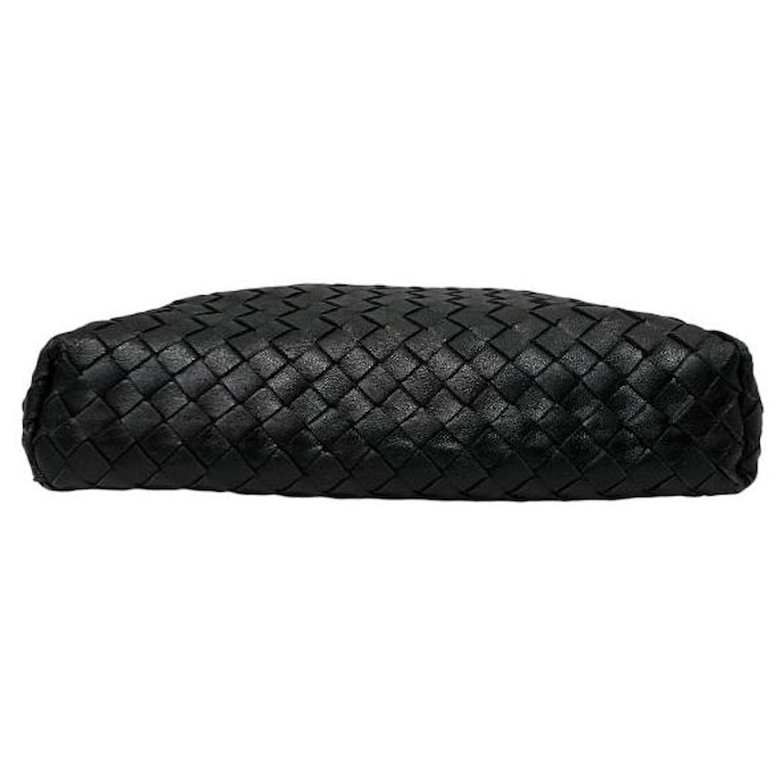 Bottega Veneta Intrecciato Shoulder Bag Black Leather ref