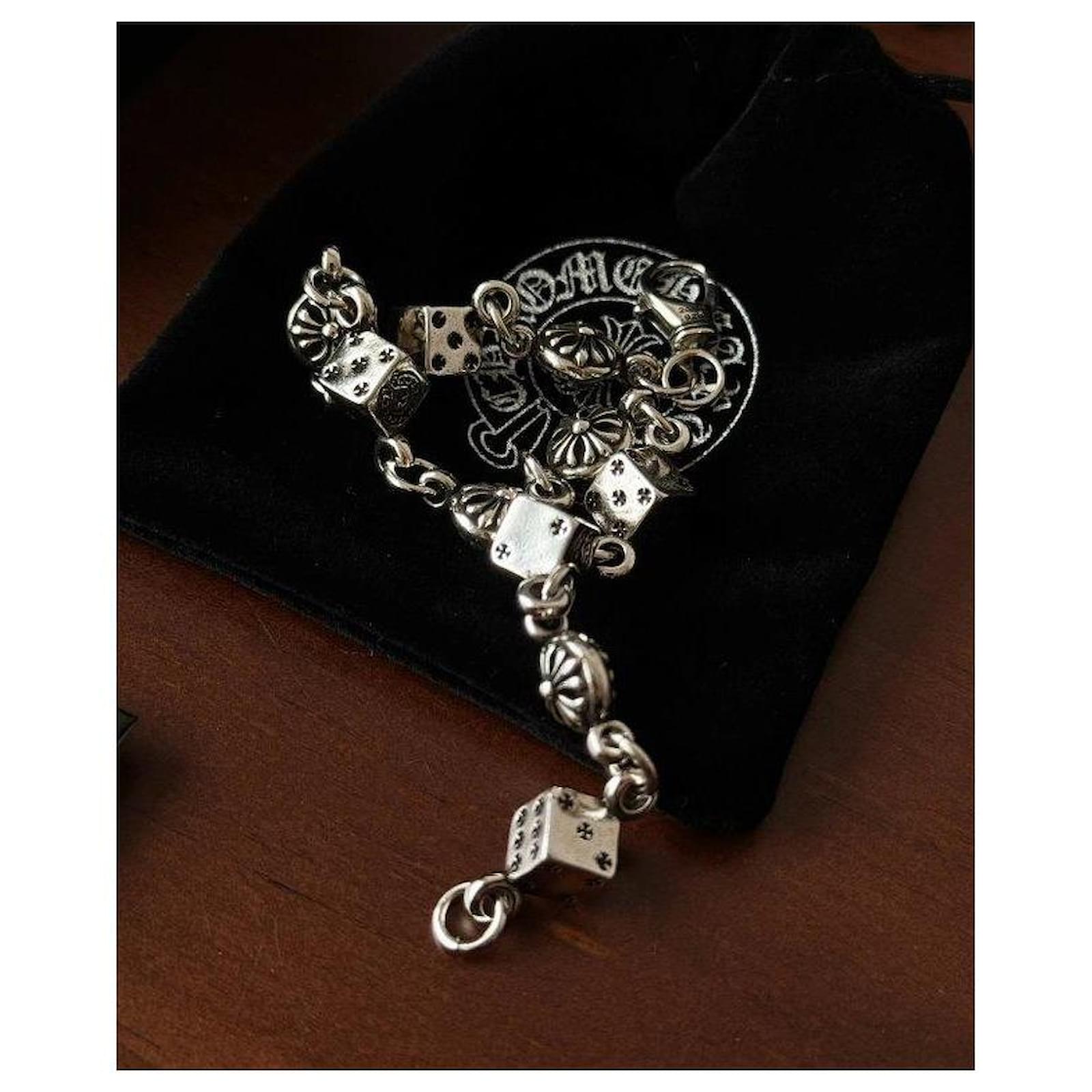 Chrome Hearts Dice And Crossball Bracelet Silvery Silver ref