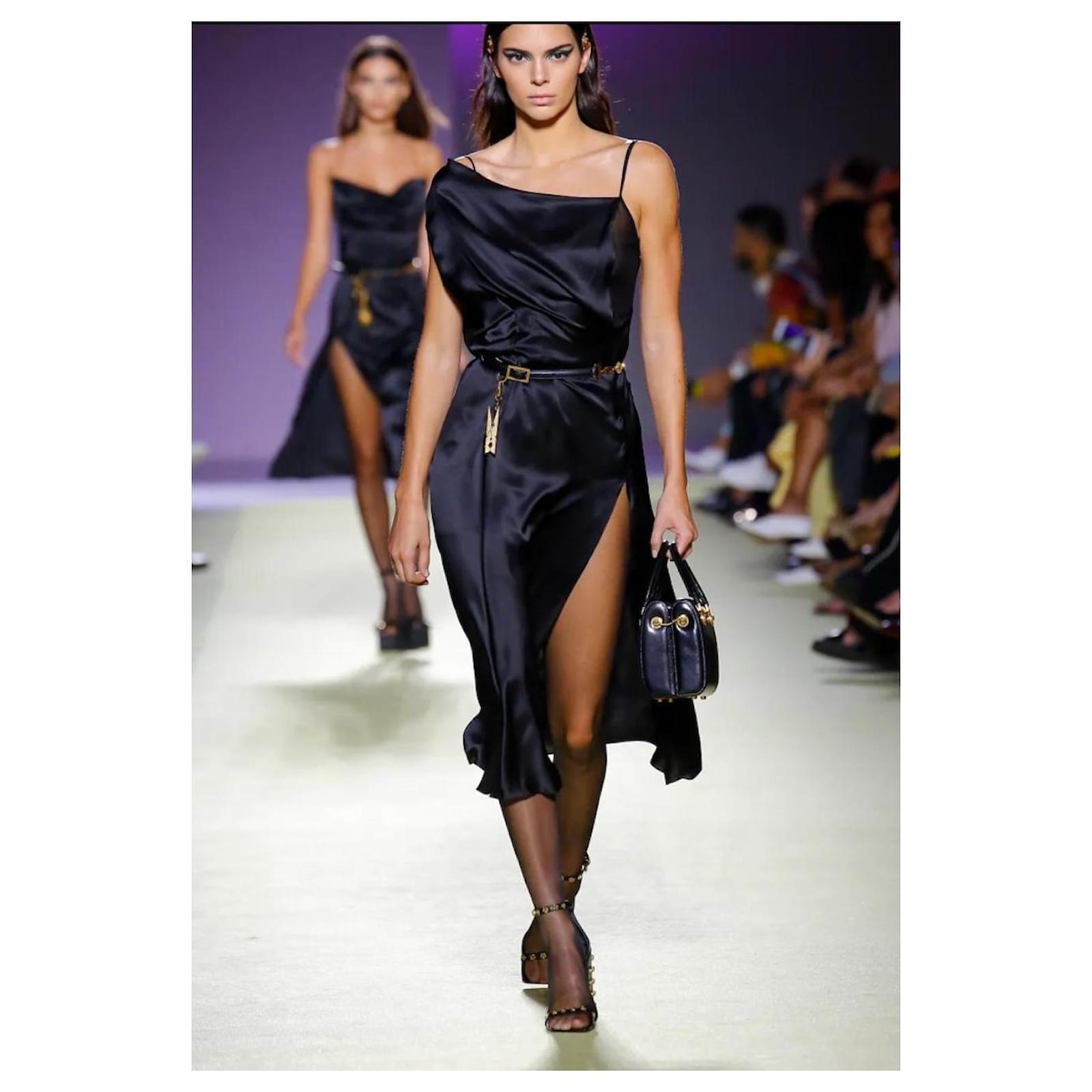 versace asymmetrical dress Versace Dress Black Viscose