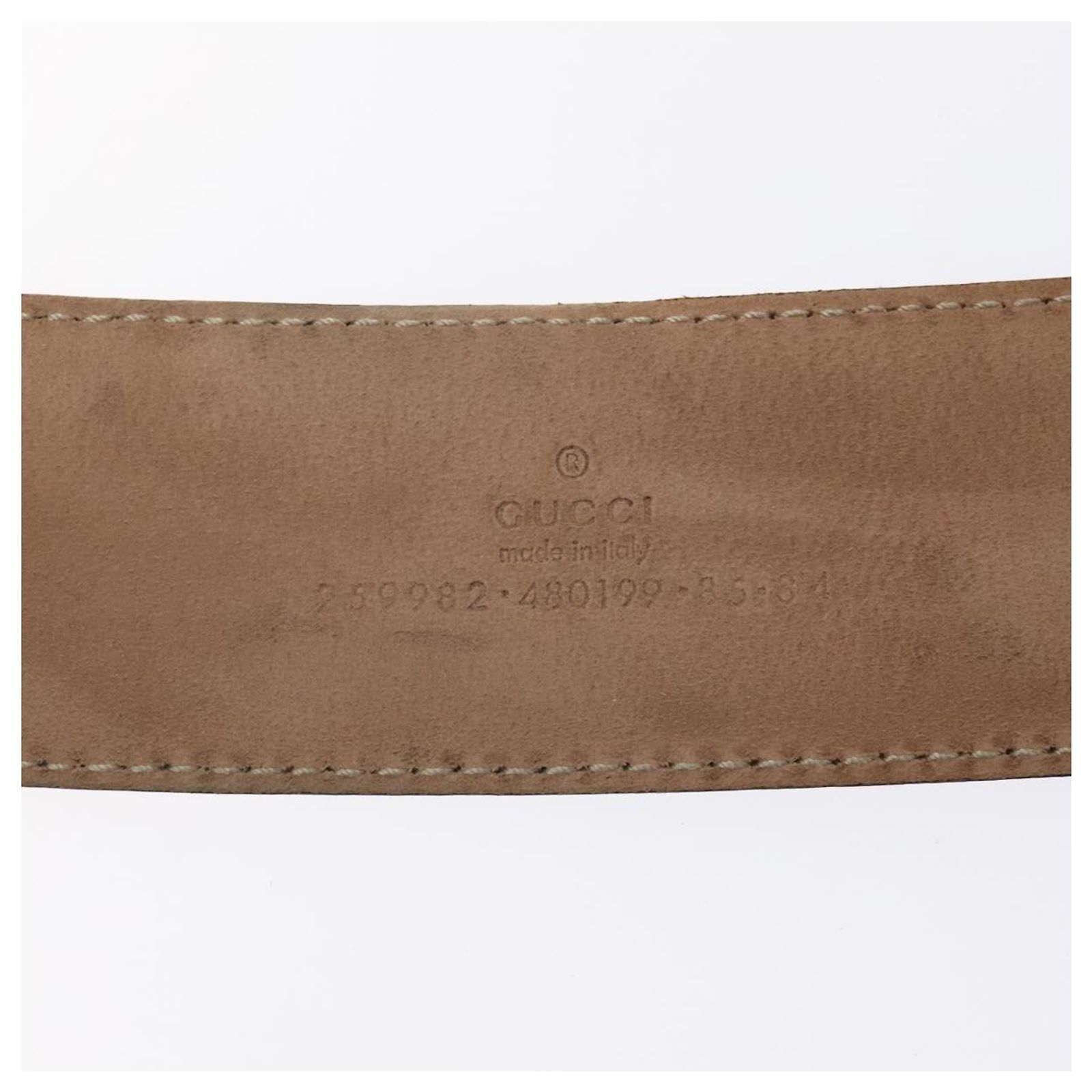 GUCCI Sherry Line Belt Canvas 37.4\