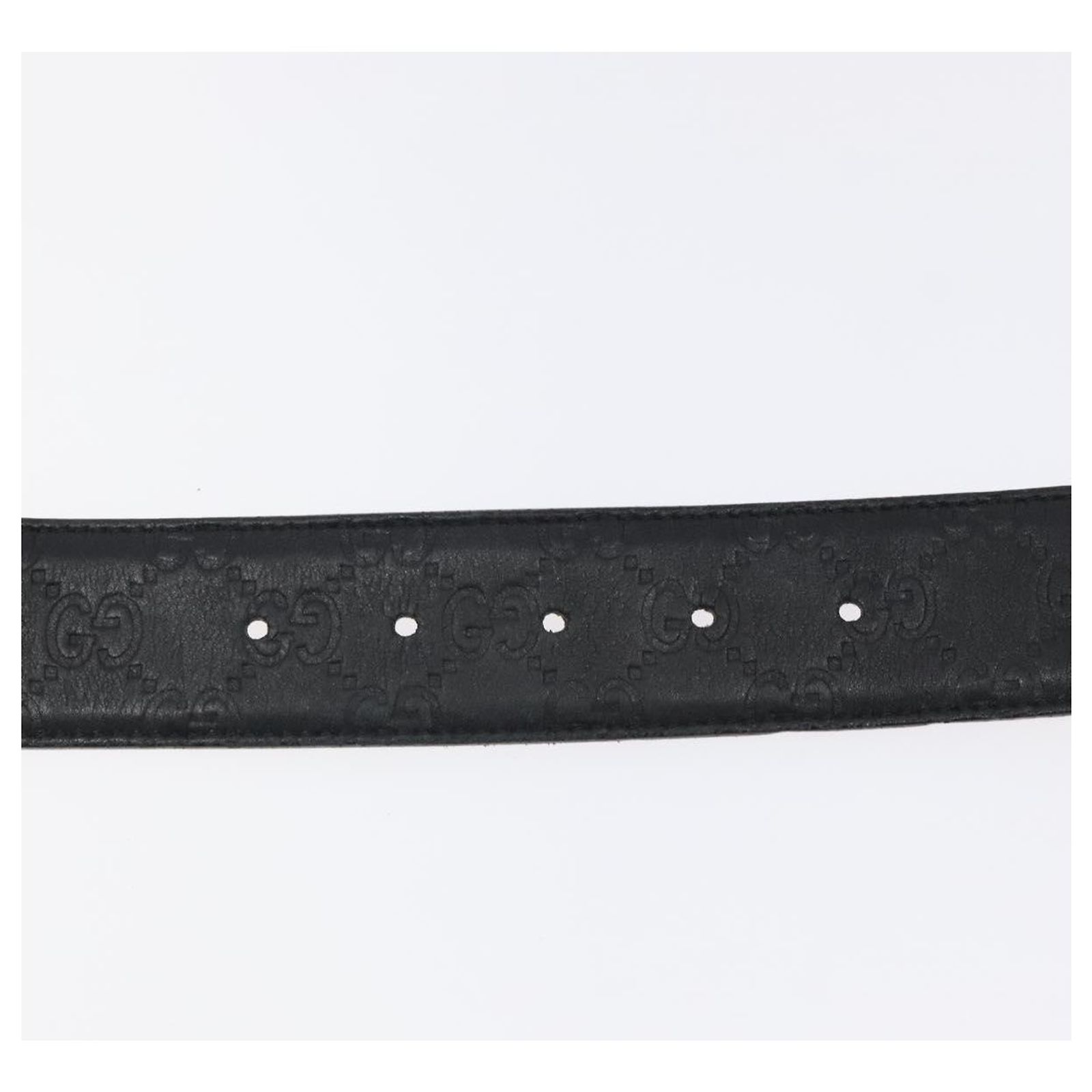 GUCCI GG Canvas Guccissima Belt Leather 37.8 display picture 1