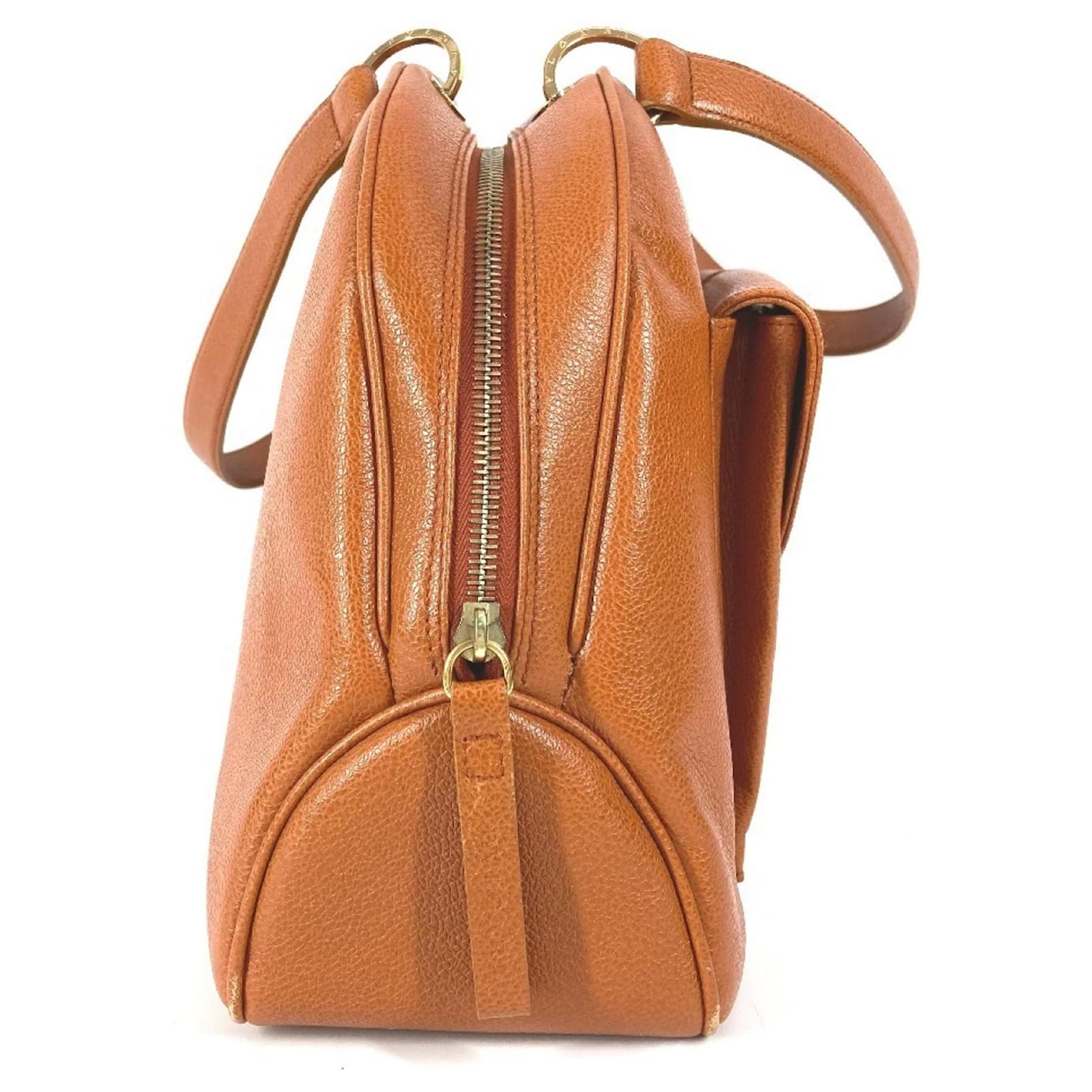 Bulgari Bvlgari Brown Leather Mini Boston Bag ref.2249245 - Joli