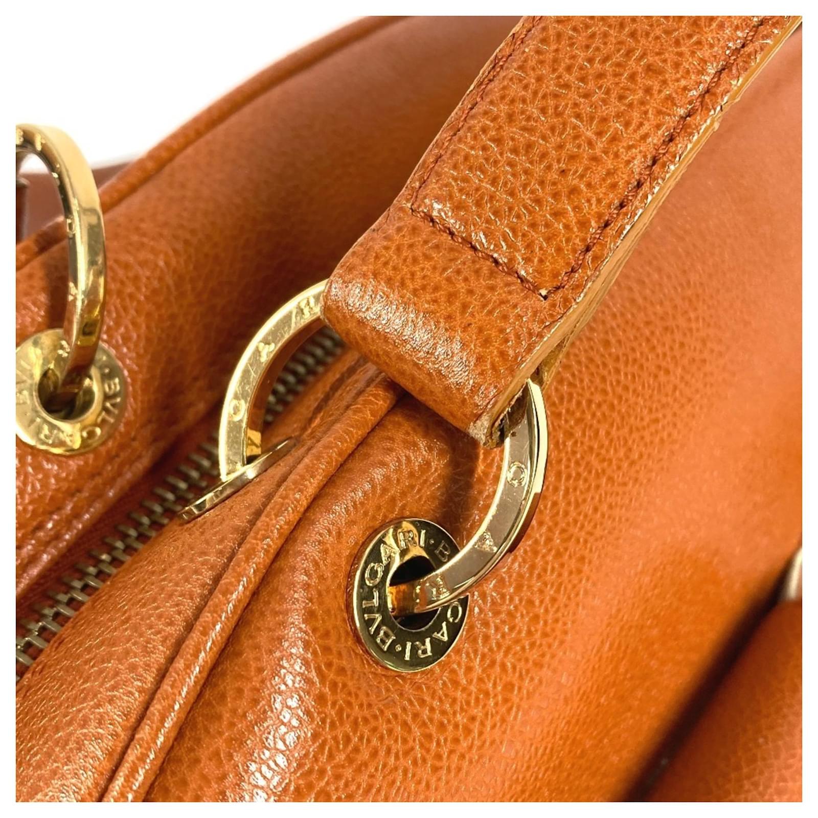 Bulgari Bvlgari Brown Leather Mini Boston Bag ref.2249245 - Joli