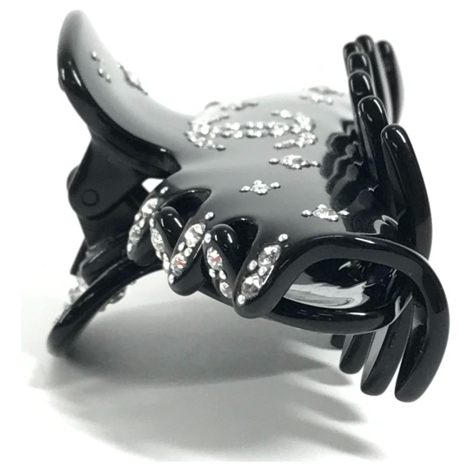 Chanel 08P CC Coco Mark Logo Hair Clip Black Plastic ref.JC2249651 
